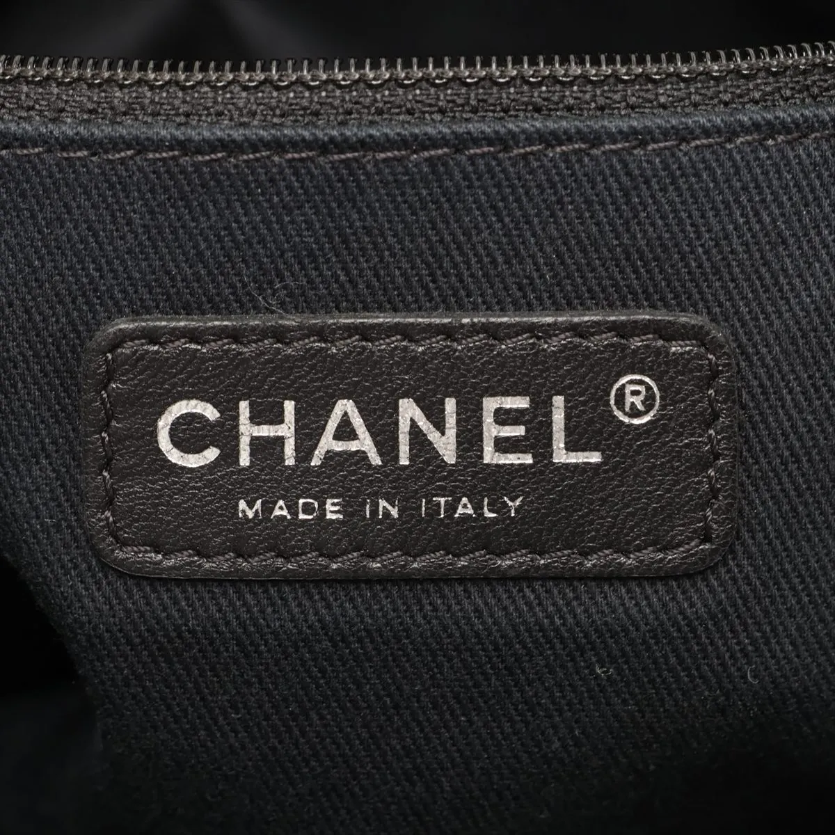 Deauville MM Canvas Chain Tote Bag, Gray, Silver Hardware, 16693566, Serial Number 16 — view 11