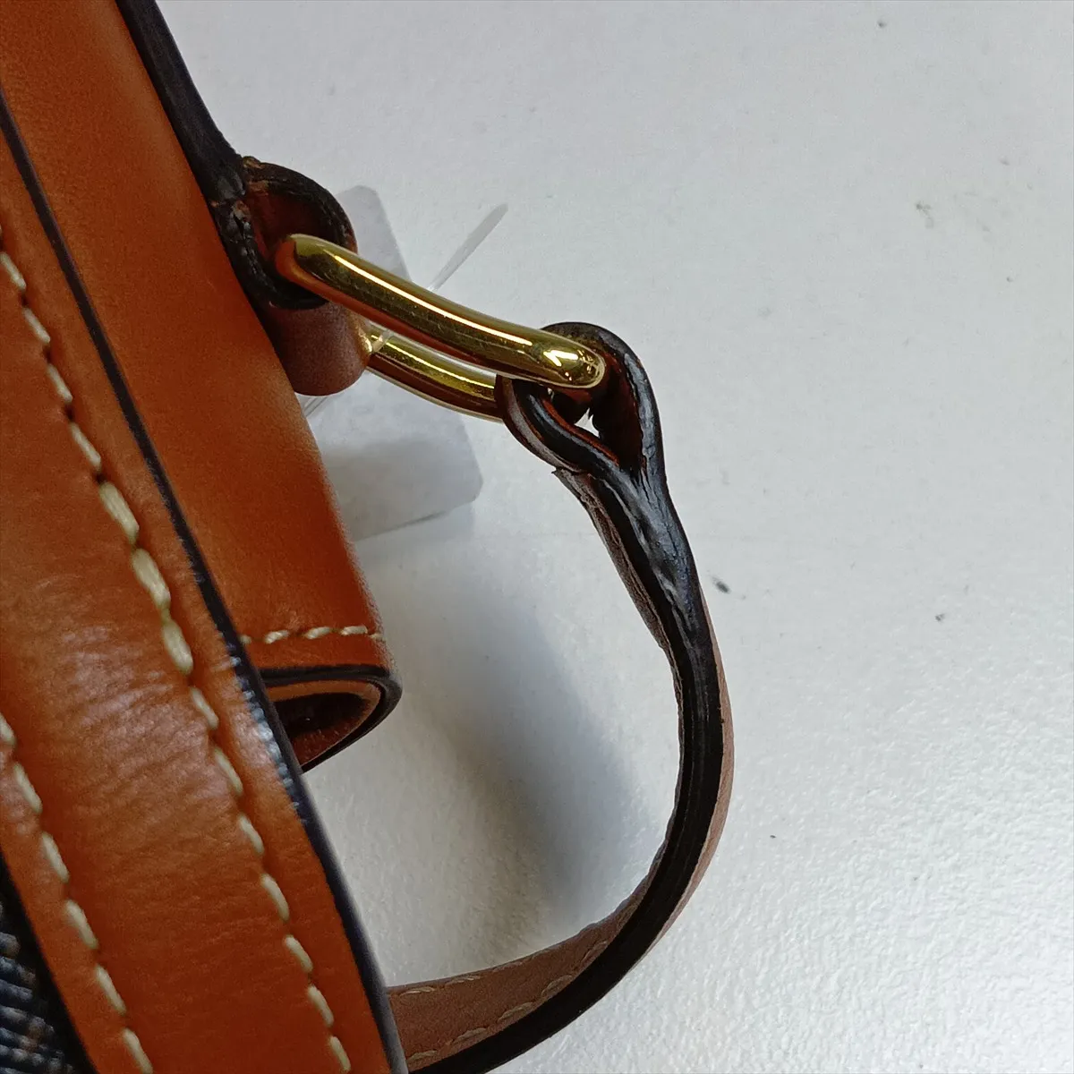 Triomphe Teen PVC x Leather Shoulder Bag, Brown — view 14