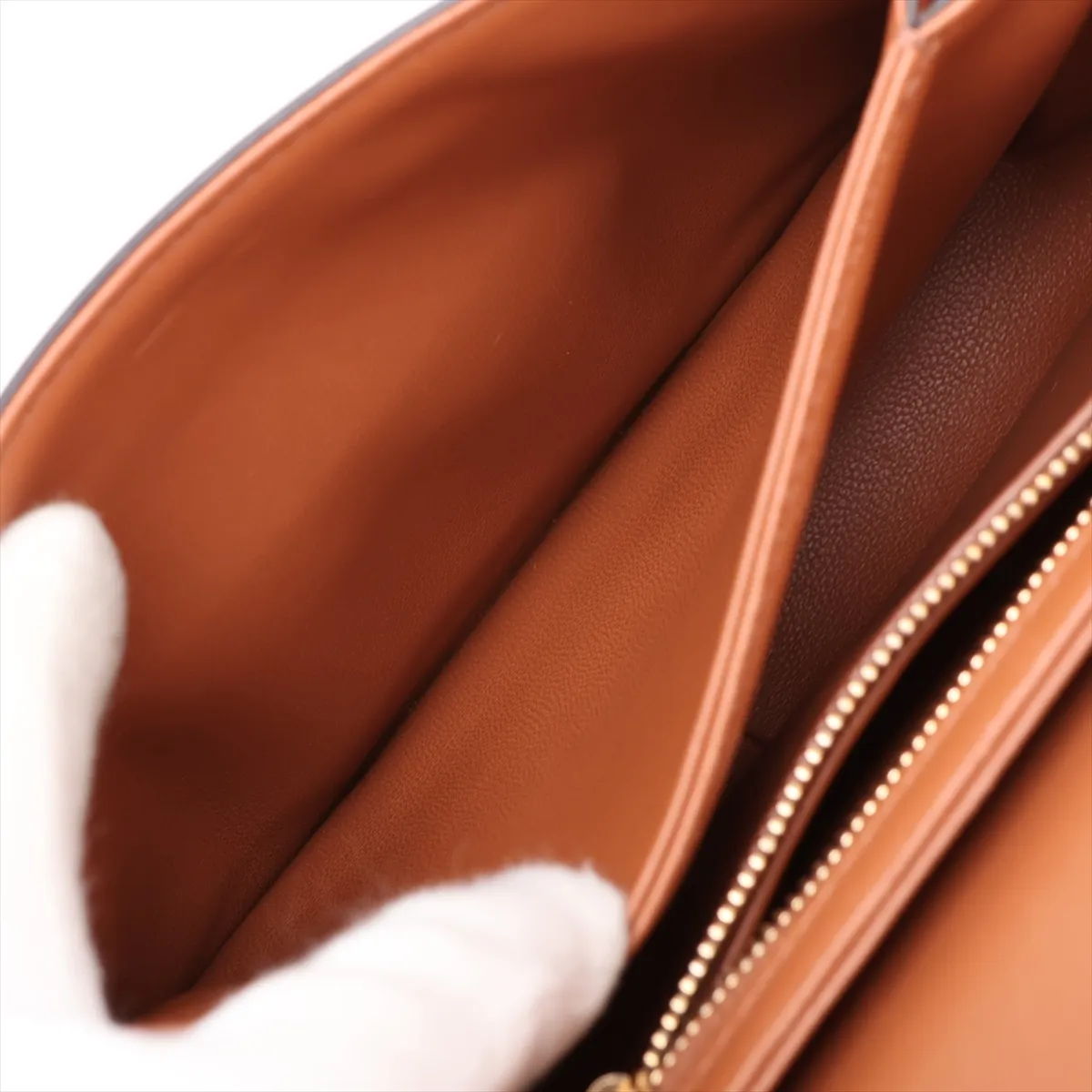 Triomphe Teen PVC x Leather Shoulder Bag, Brown — view 7