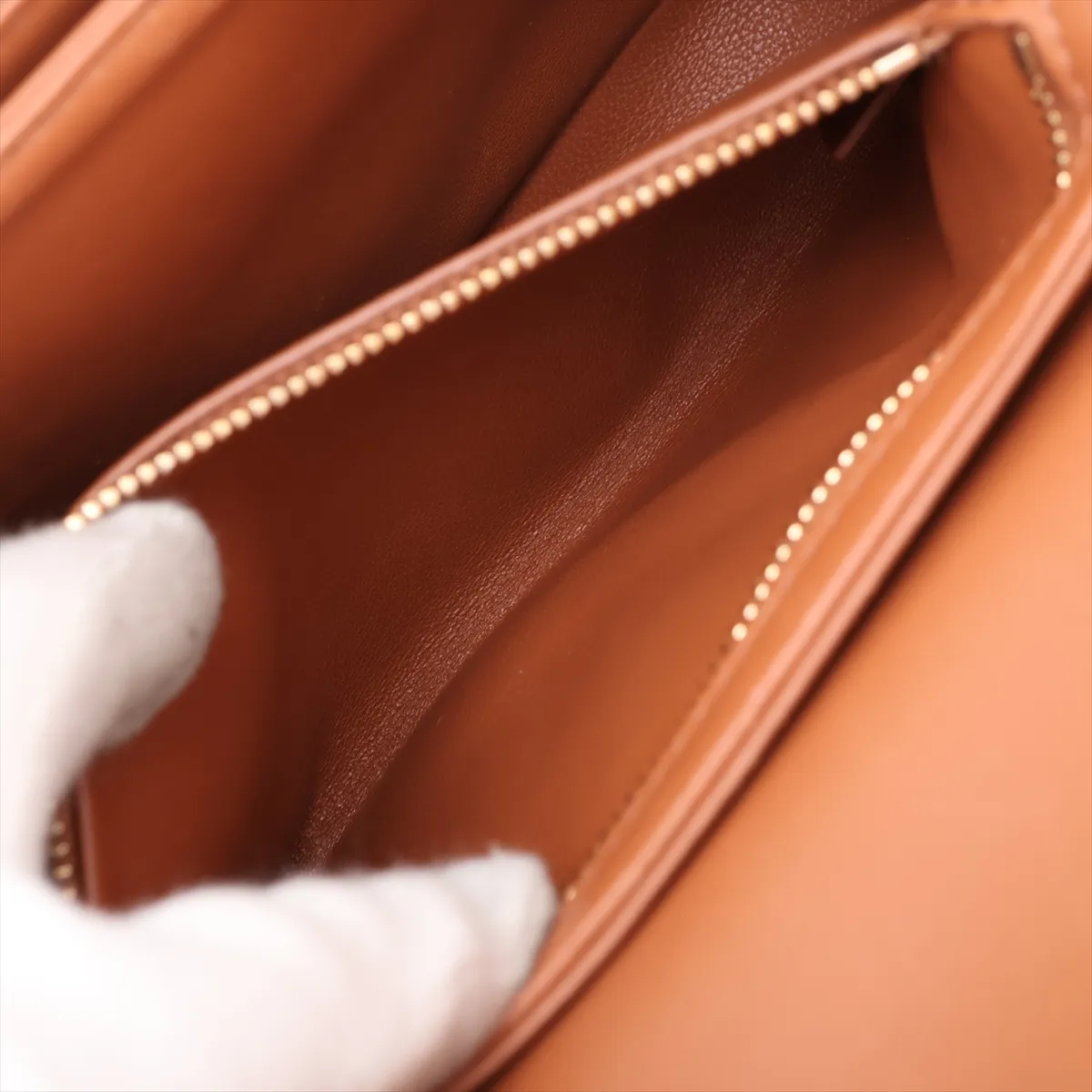Triomphe Teen PVC x Leather Shoulder Bag, Brown — view 8