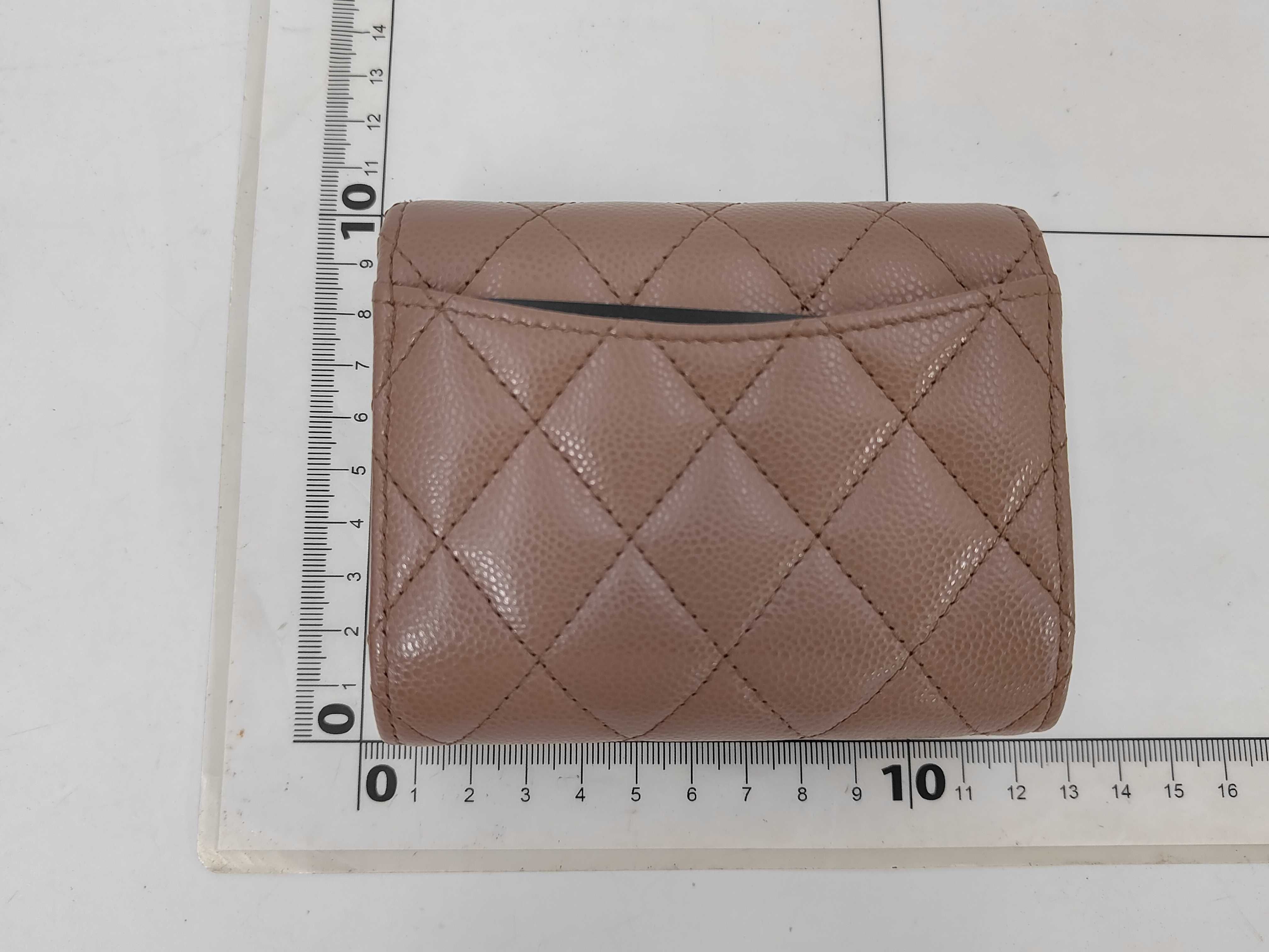 Matelassé Classic Small Flap Wallet, Caviar Brown AP0229. Accessories: Box, dust bag, receipt, wallet. — view 2