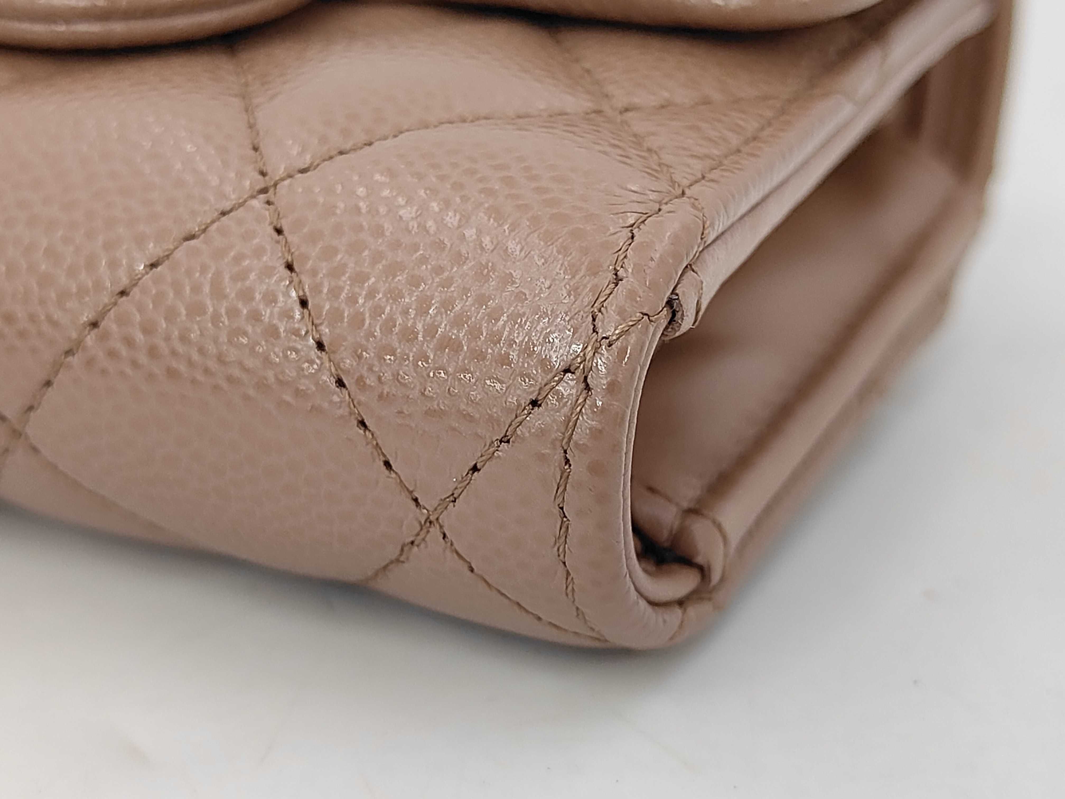 Matelassé Classic Small Flap Wallet, Caviar Brown AP0229. Accessories: Box, dust bag, receipt, wallet. — view 4