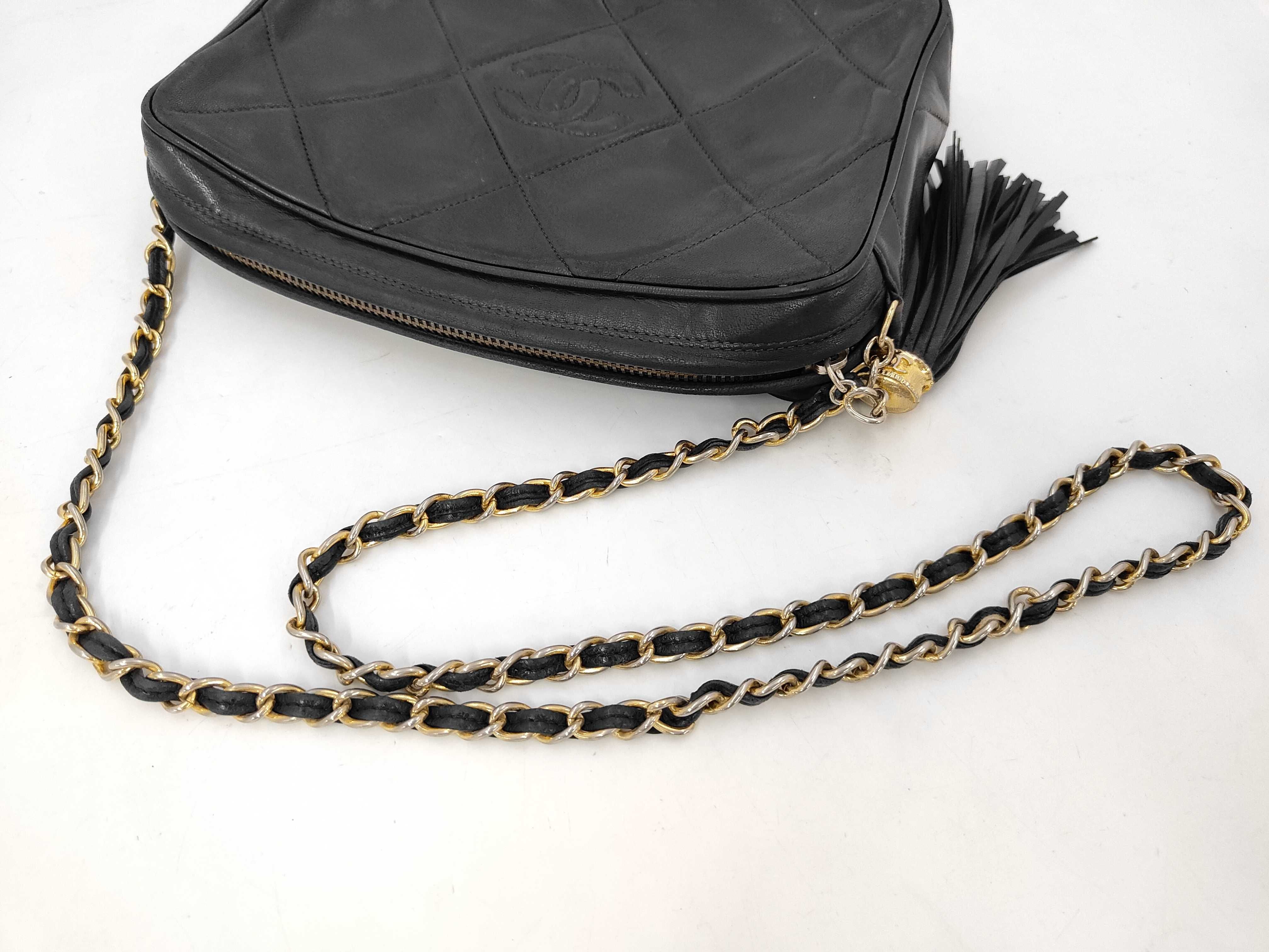 Matelassé Double Coco Mark Fringe Chain Shoulder Bag (Serial Number 0-series) — view 5