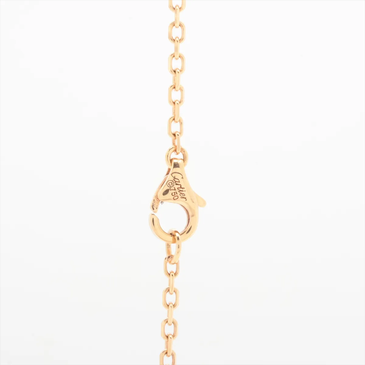 Trinity Diamond Necklace 750 (Yellow Gold x Pink Gold x White Gold) 9.5g PN6335 (Dents, solder marks) — view 3
