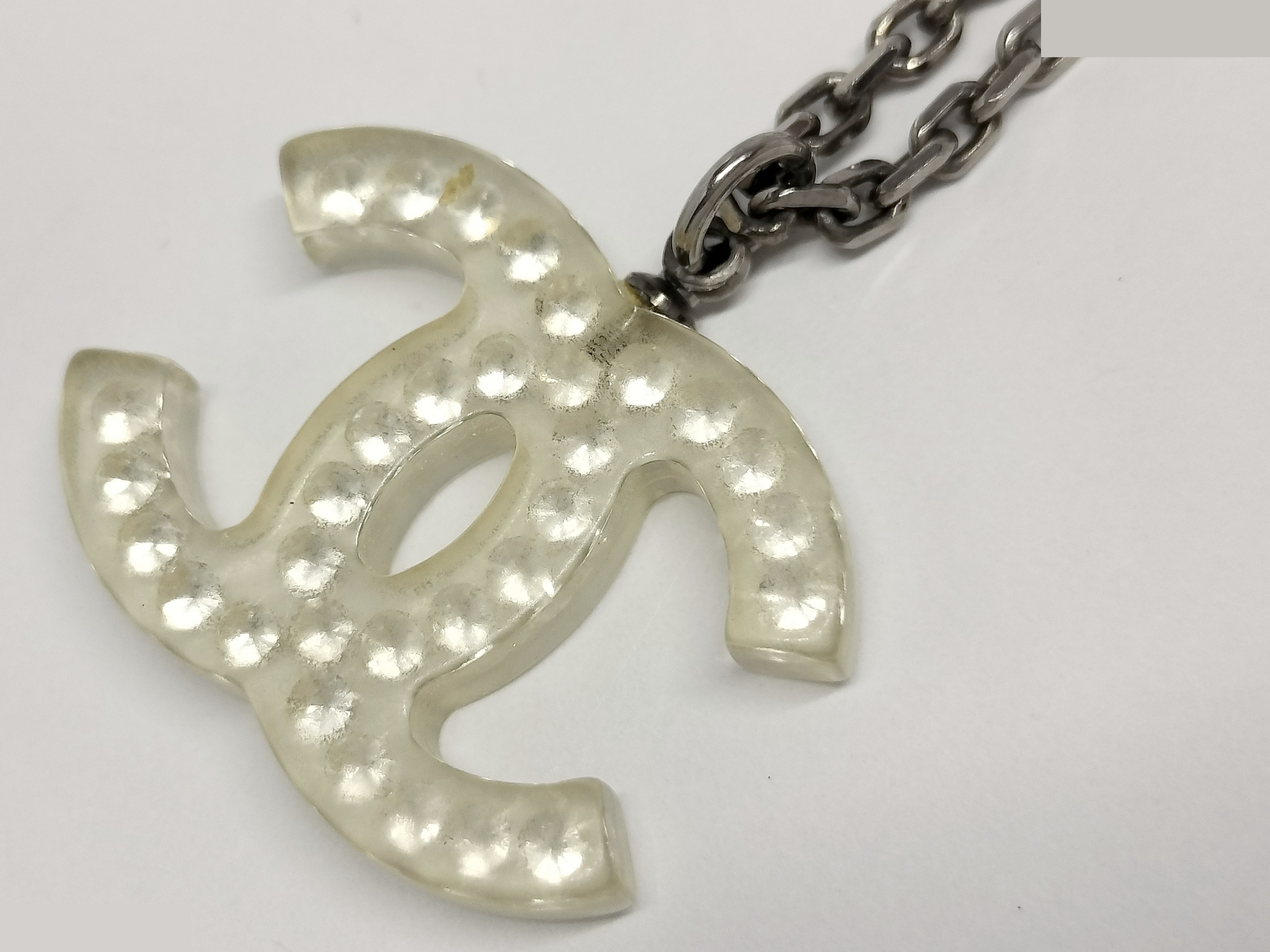 Coco Plastic Silver Necklace, Chain approx. 46cm — view 4