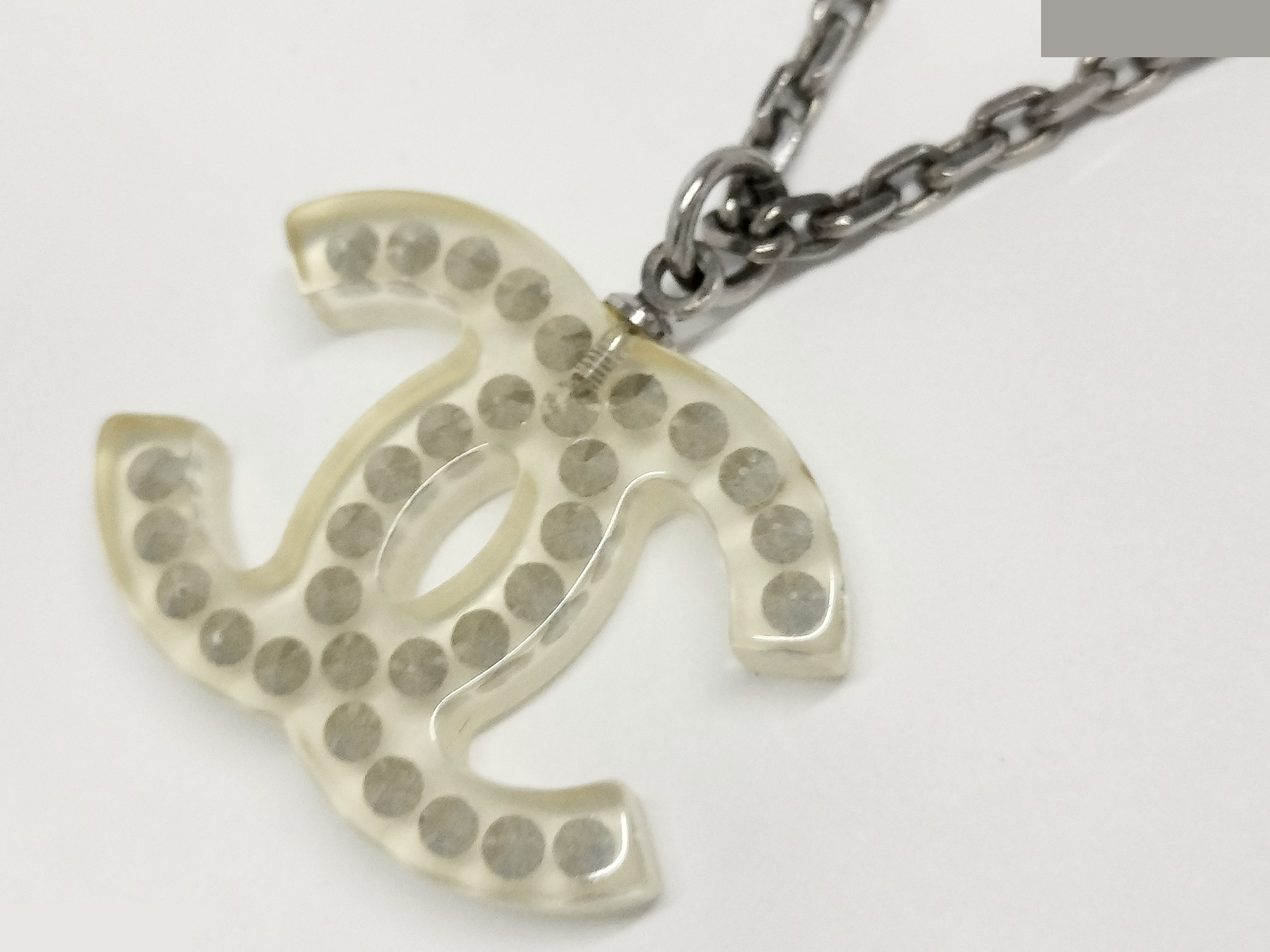 Coco Plastic Silver Necklace, Chain approx. 46cm — view 5