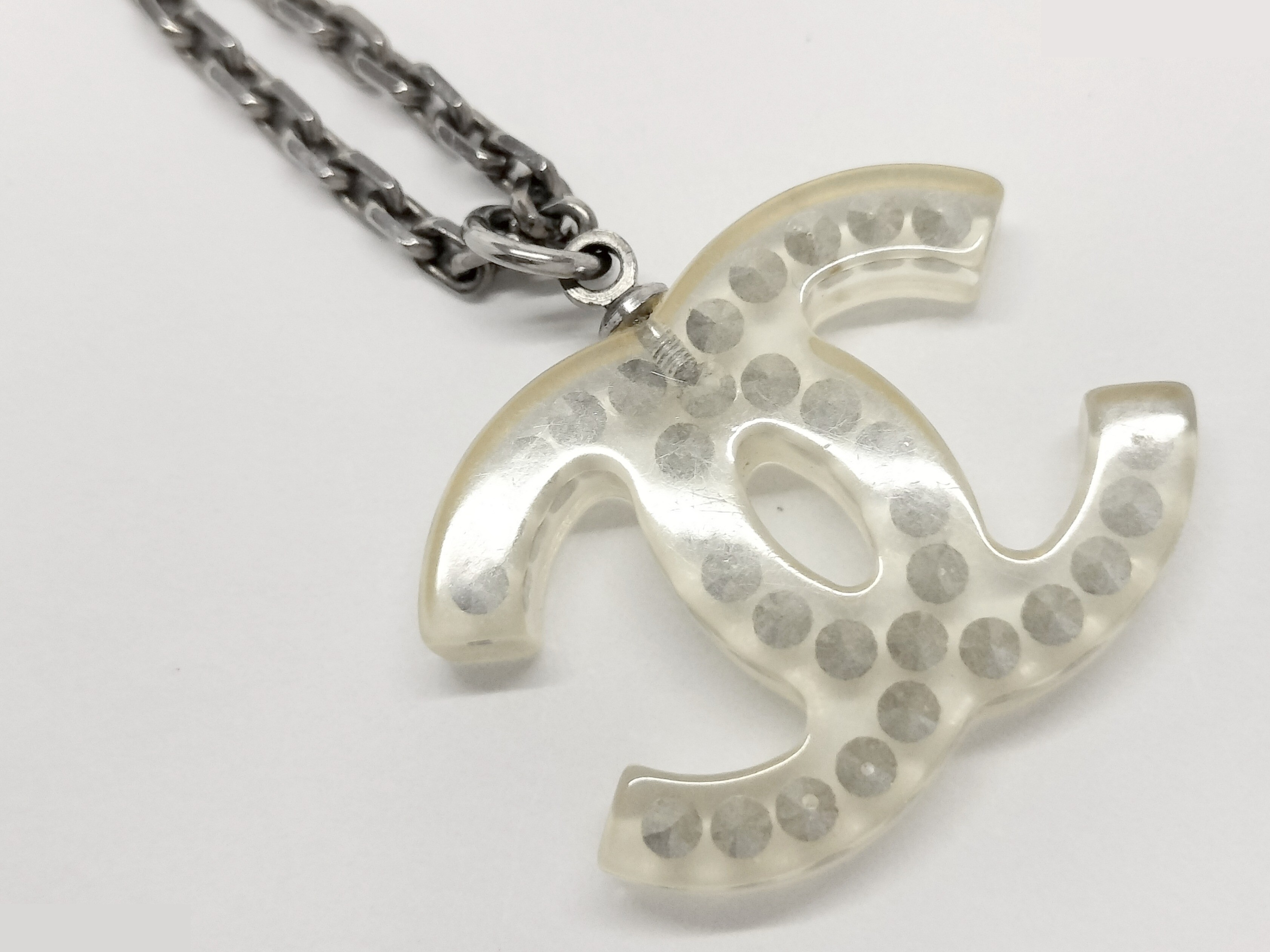 Coco Plastic Silver Necklace, Chain approx. 46cm — view 7