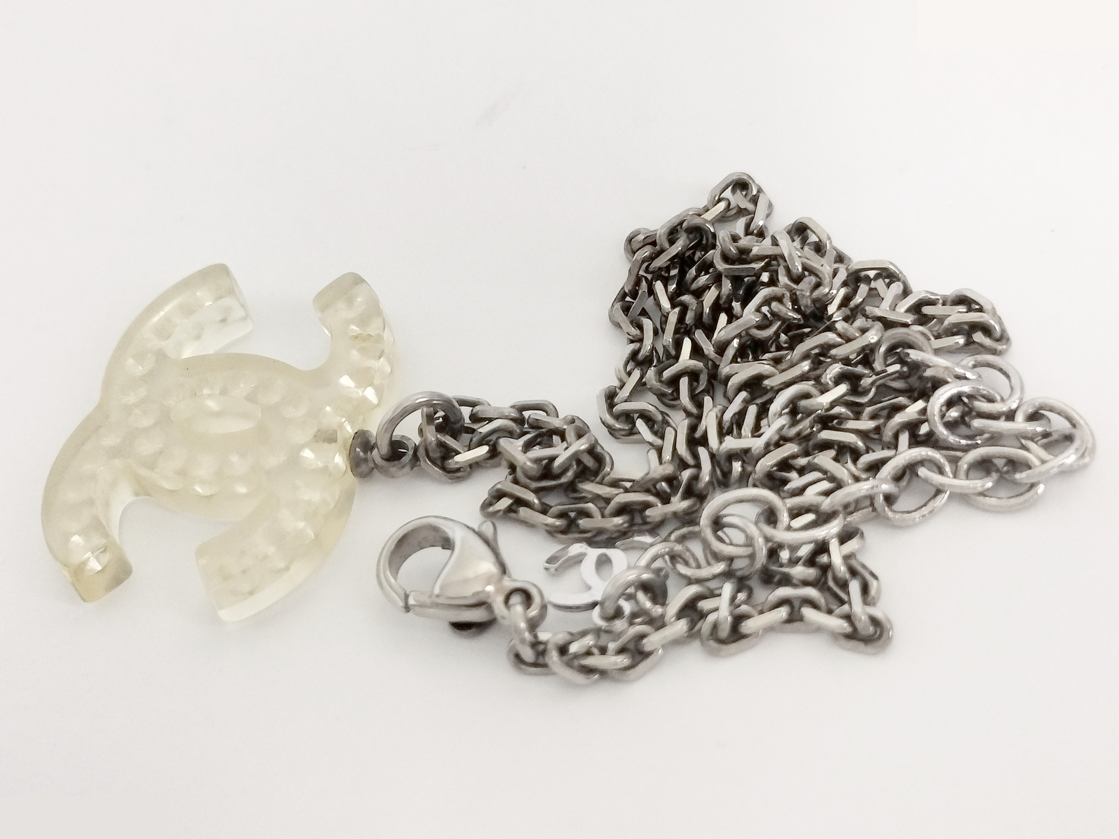 Coco Plastic Silver Necklace, Chain approx. 46cm — view 8