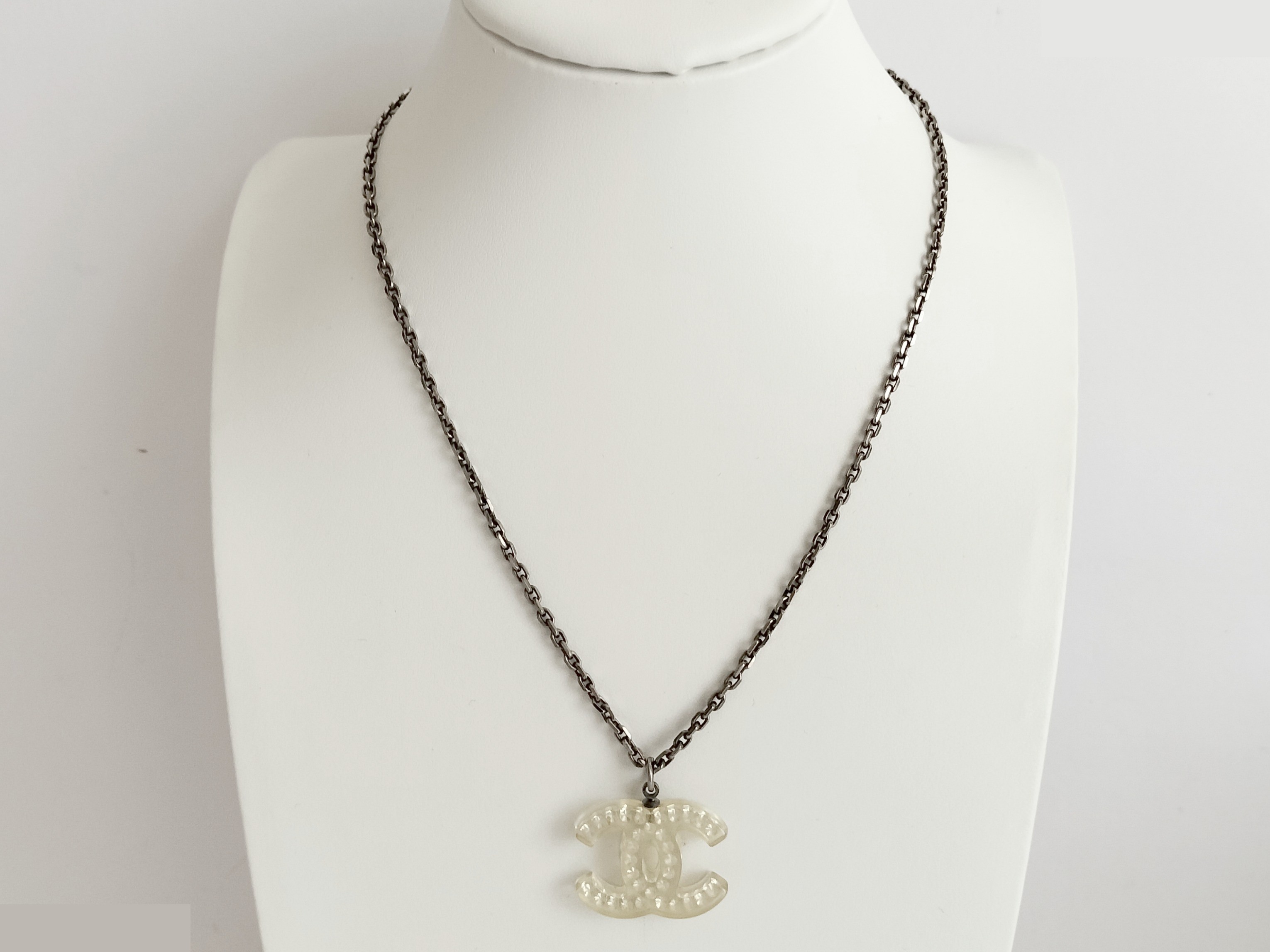 Coco Plastic Silver Necklace, Chain approx. 46cm — view 9