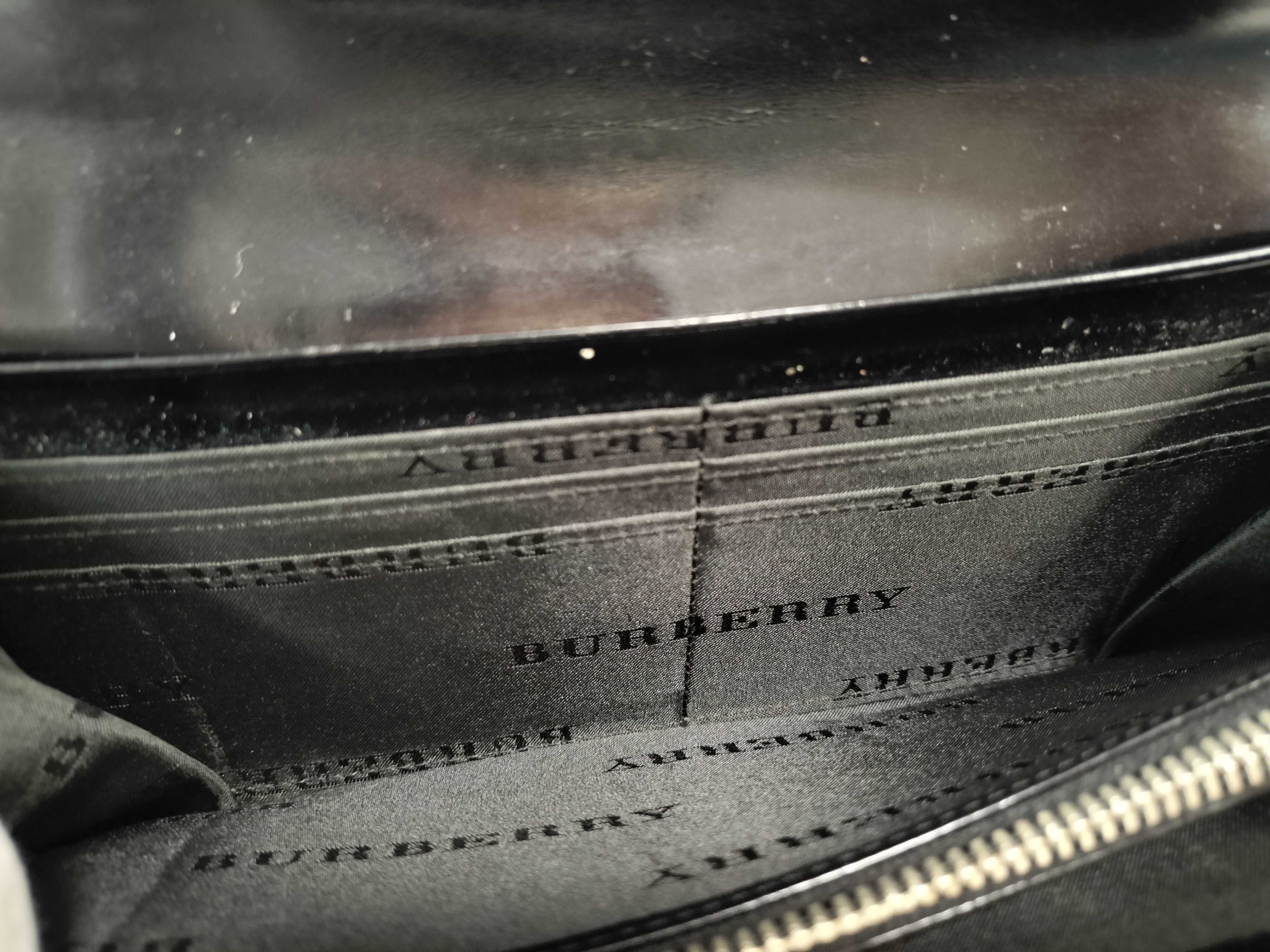 Check Pattern Embossed Black Long Wallet — view 12