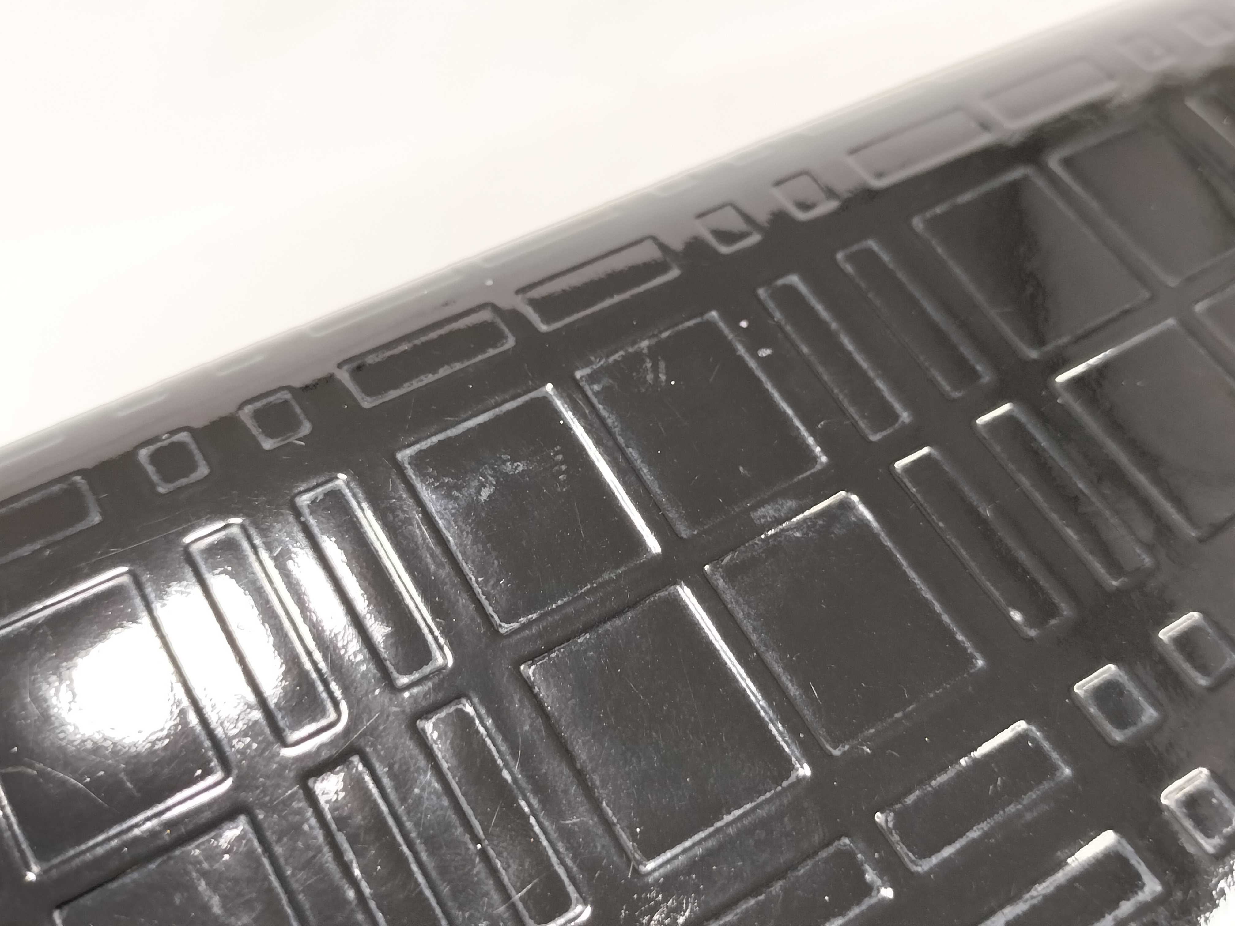 Check Pattern Embossed Black Long Wallet — view 15