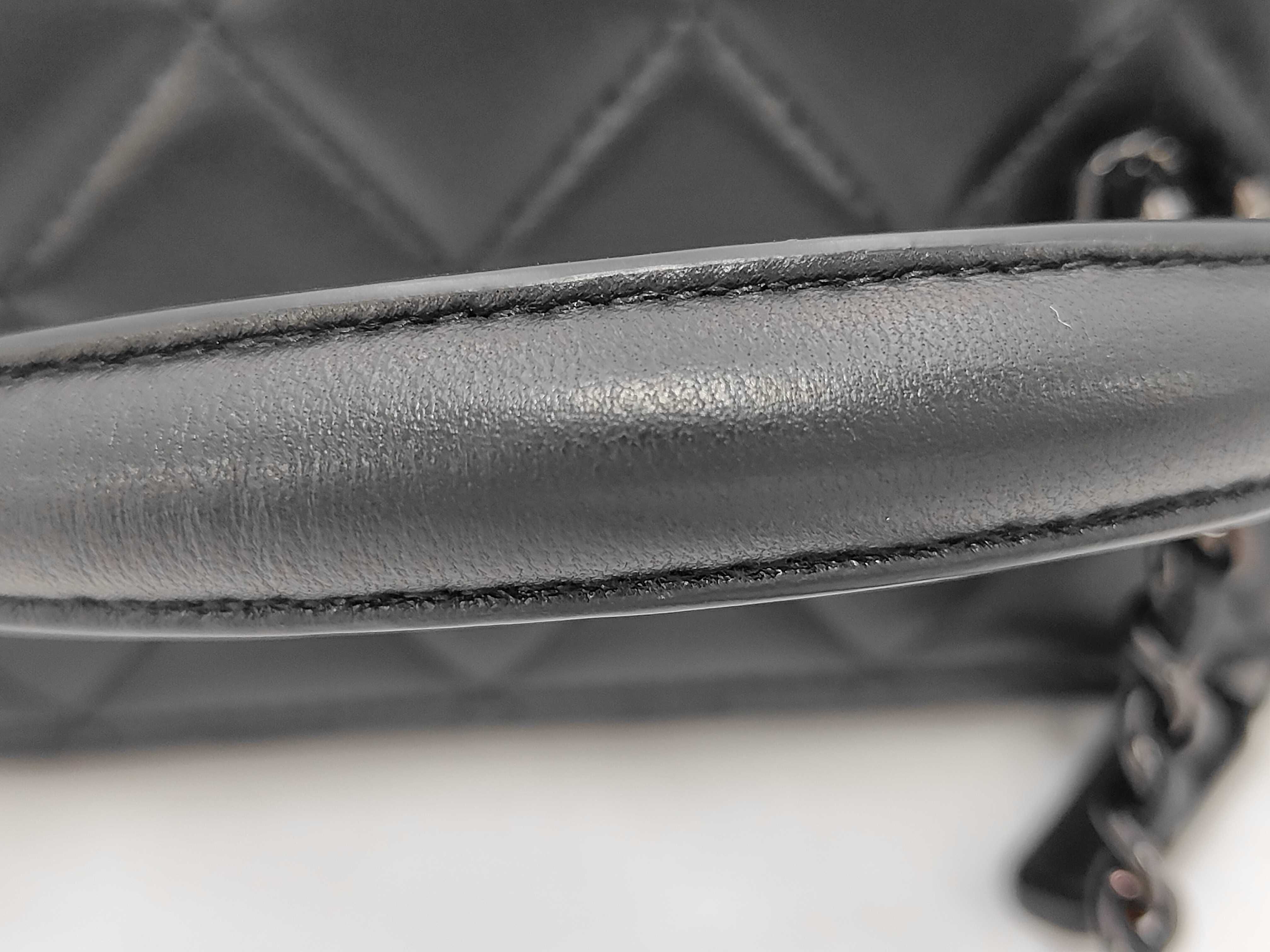 Matelassé Top Handle Vanity Bag, Lambskin, Black, Gunmetal Hardware, Shoulder Bag — view 8