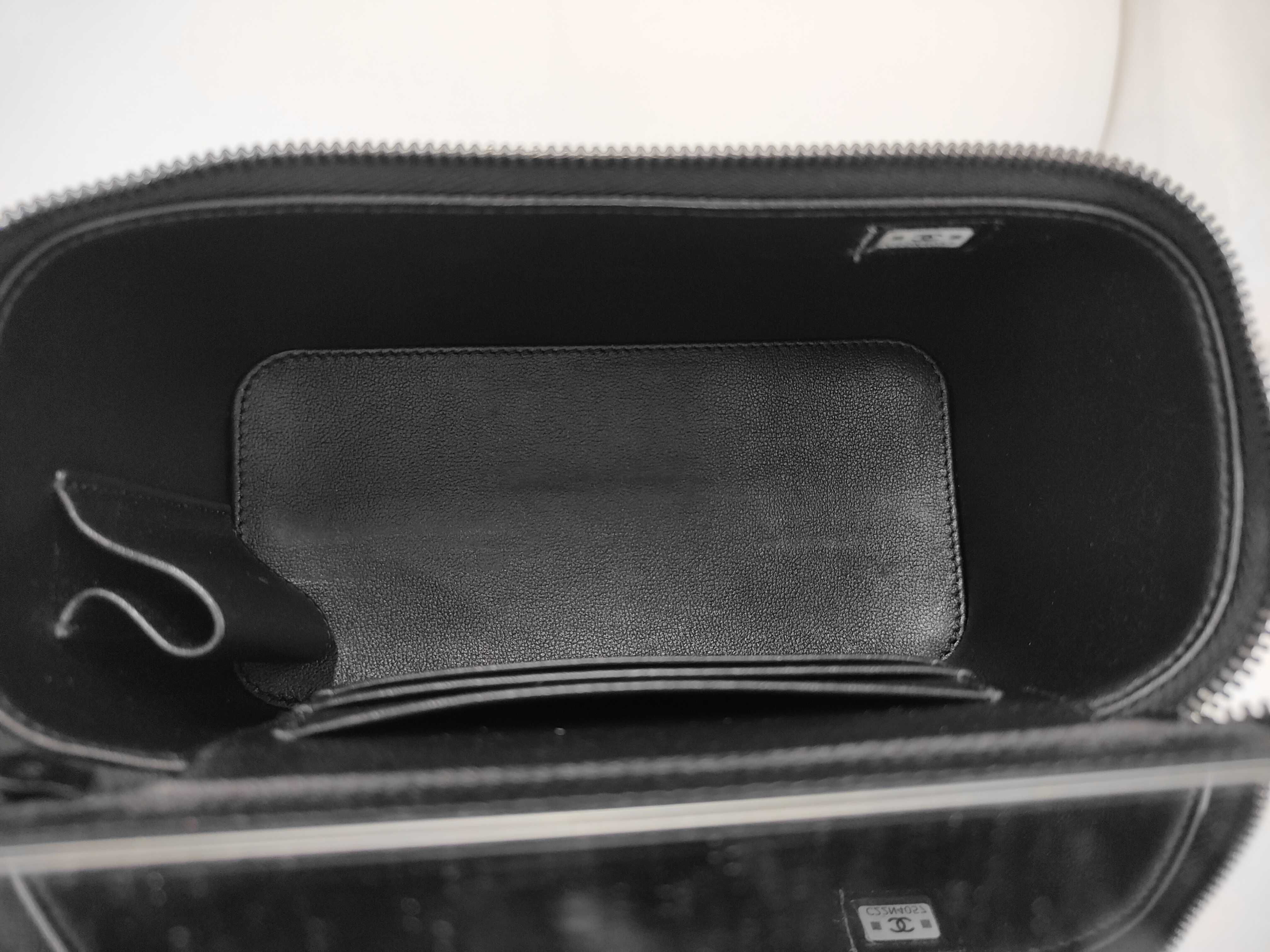 Matelassé Top Handle Vanity Bag, Lambskin, Black, Gunmetal Hardware, Shoulder Bag — view 9