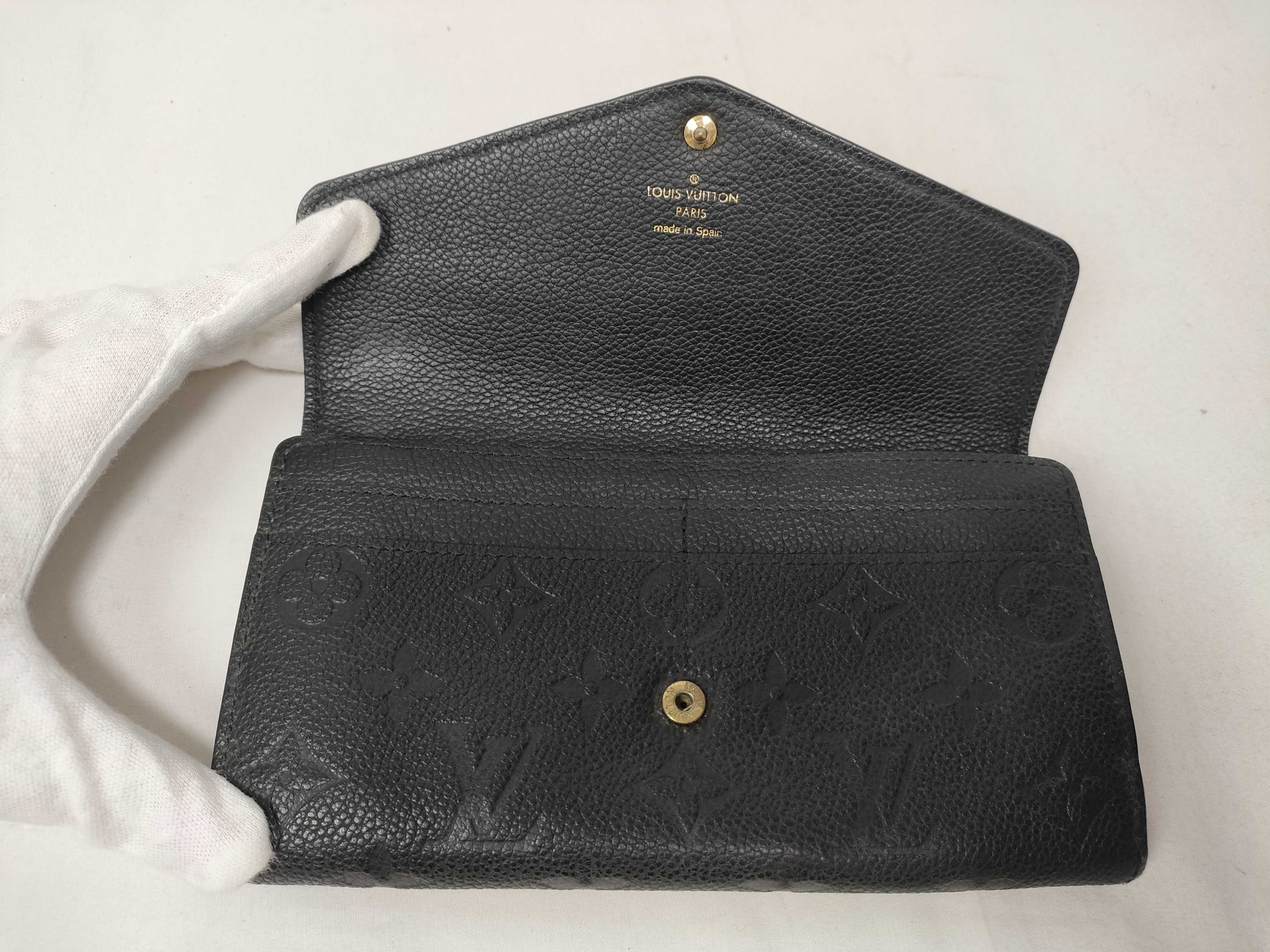 Monogram Empreinte Louis Vuitton Empreinte Portefeuille Sarah Black Wallet — view 10