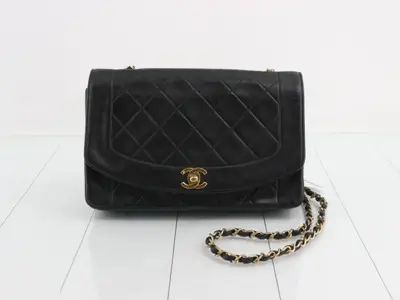 Matelasse Diana Lambskin Shoulder Bag
