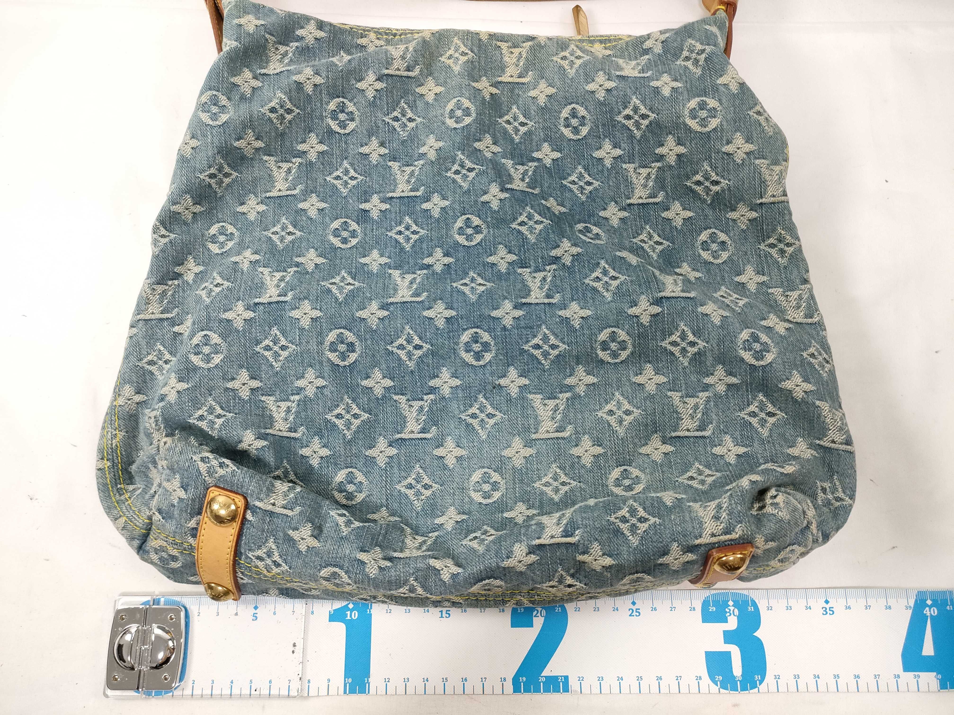 Monogram Denim Baggy Monogram Denim Shoulder Bag — view 2