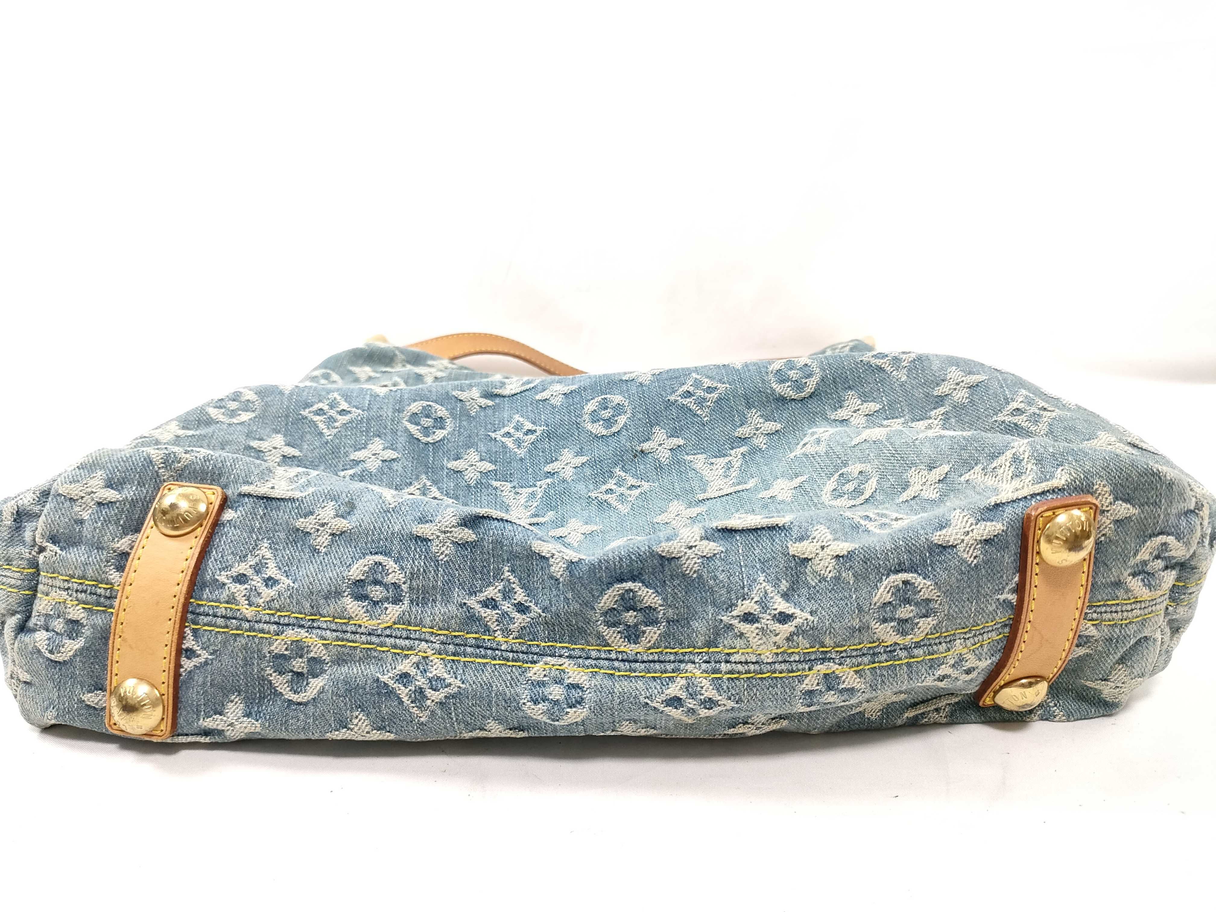 Monogram Denim Baggy Monogram Denim Shoulder Bag — view 3