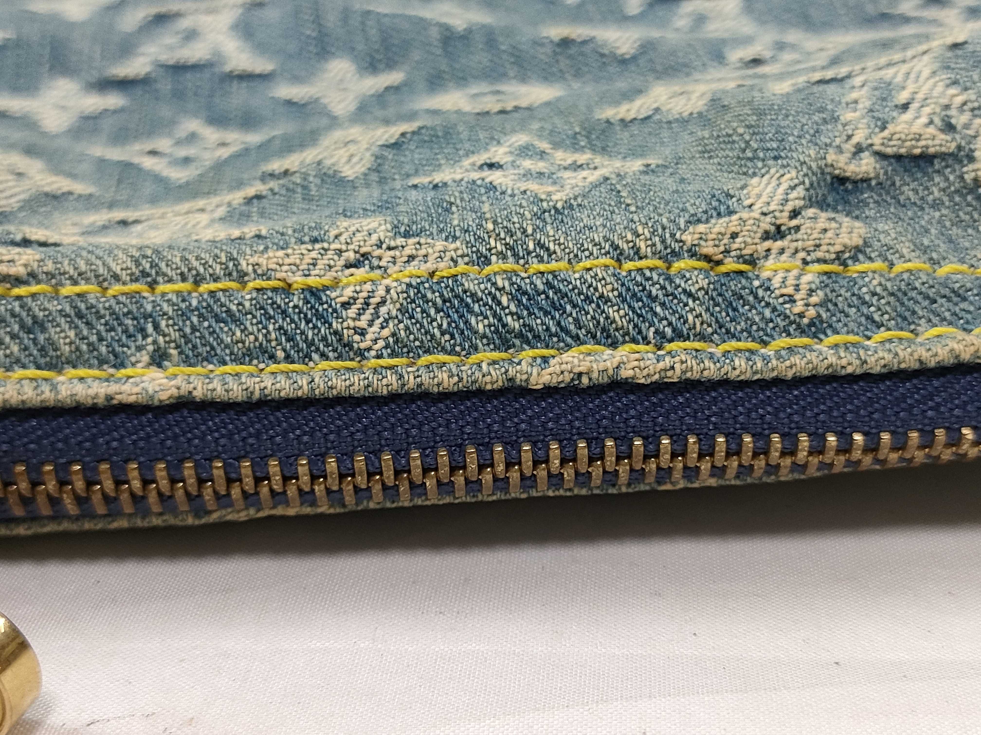 Monogram Denim Baggy Monogram Denim Shoulder Bag — view 9
