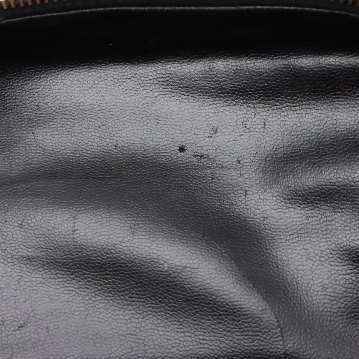 Cocomark caviar skin vanity bag black gold hardware — view 11