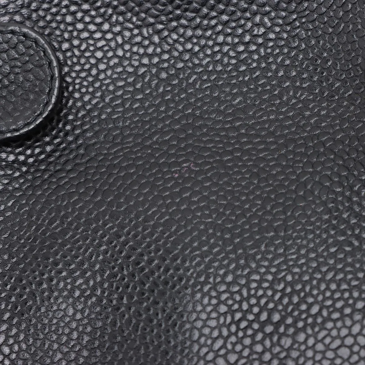 Cocomark caviar skin vanity bag black gold hardware — view 9