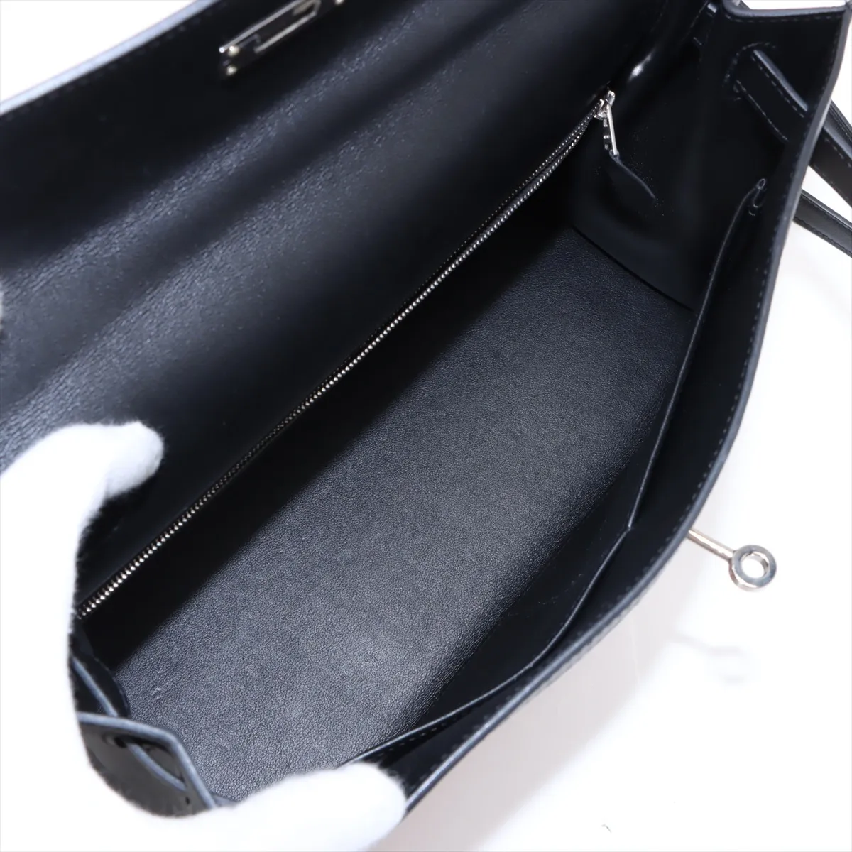 [Individually wrapped] Hermes Kelly 32 Serie Vaux Swift x Toile de Camp Black x Multicolor Silver Hardware A: 2017 Cavalcadour — view 8
