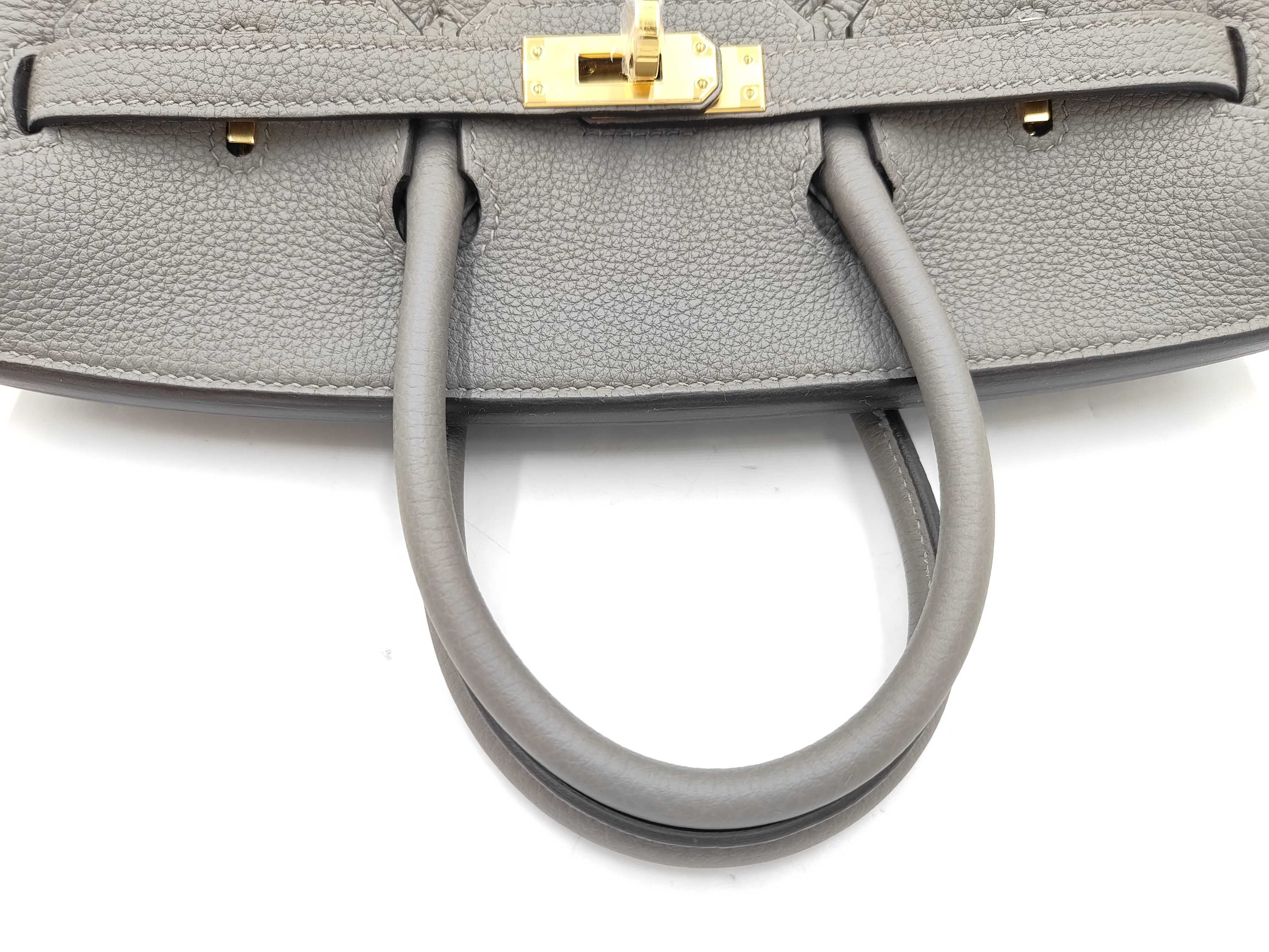 Birkin 25 Etoupe Gold Hardware W Stamp Handbag — view 3