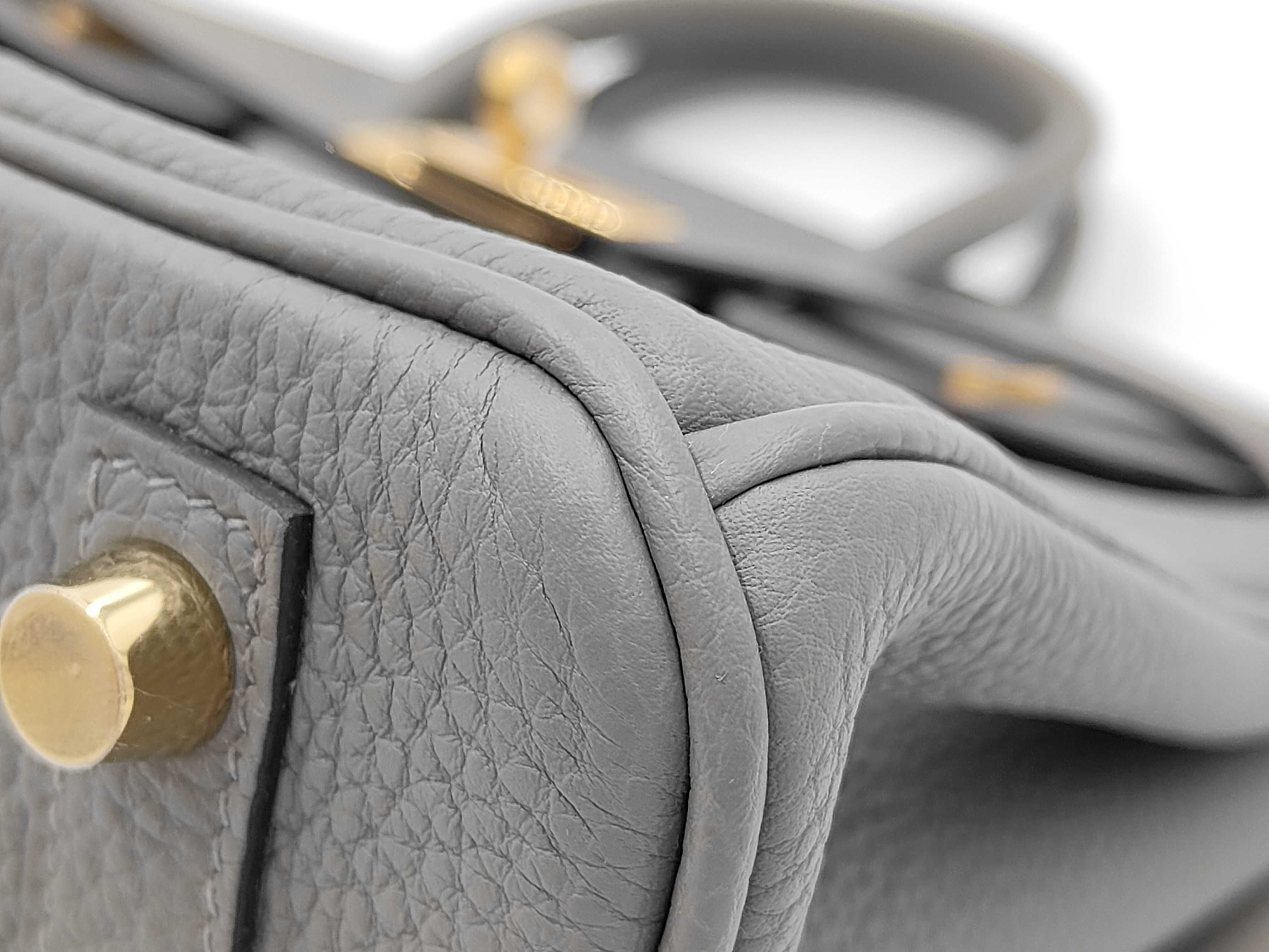 Birkin 25 Etoupe Gold Hardware W Stamp Handbag — view 7