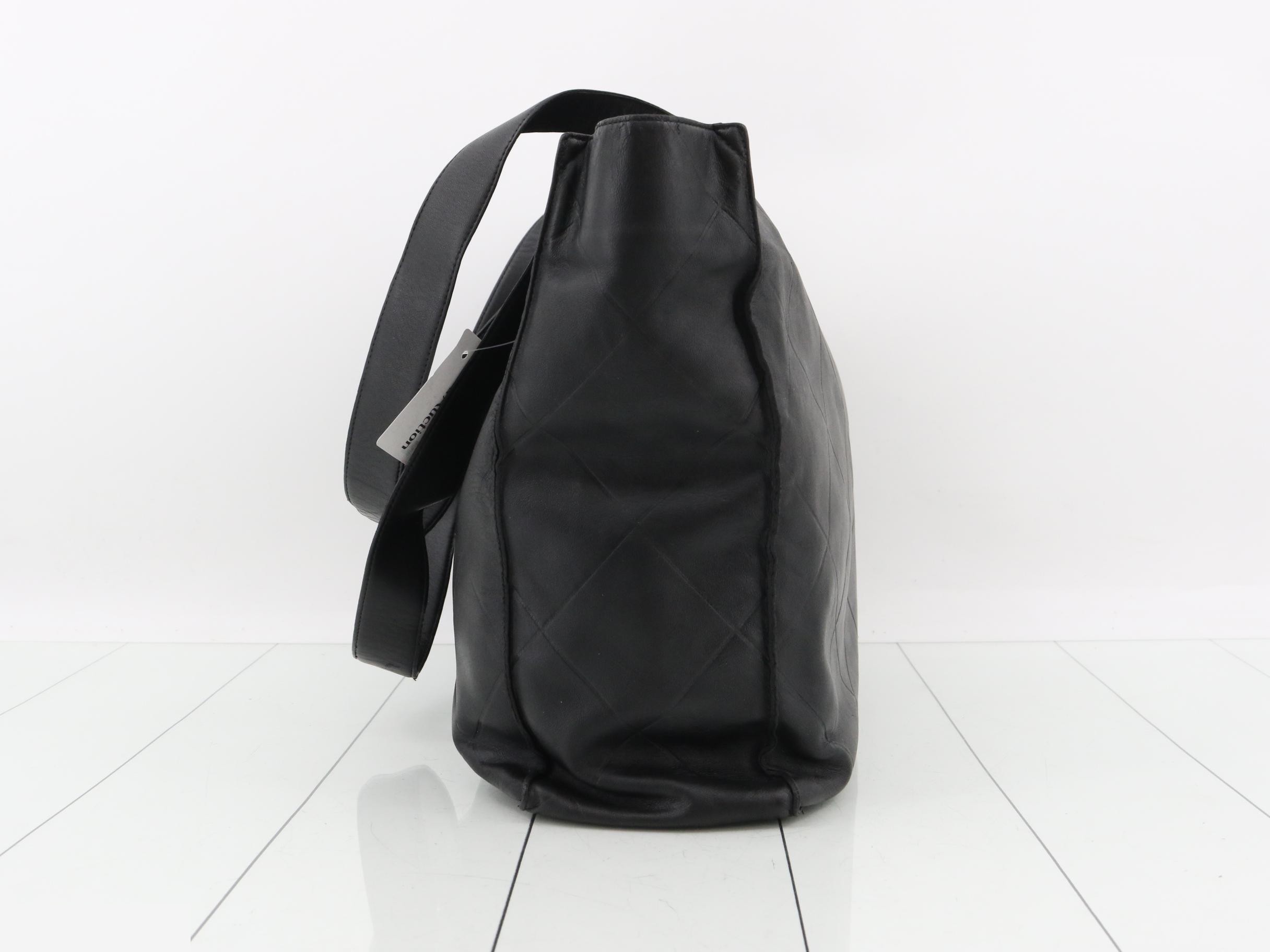 Matelassé Leather Tote Bag — view 3