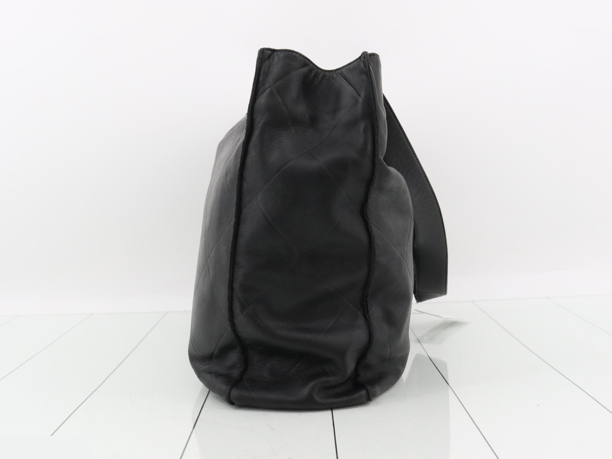Matelassé Leather Tote Bag — view 4