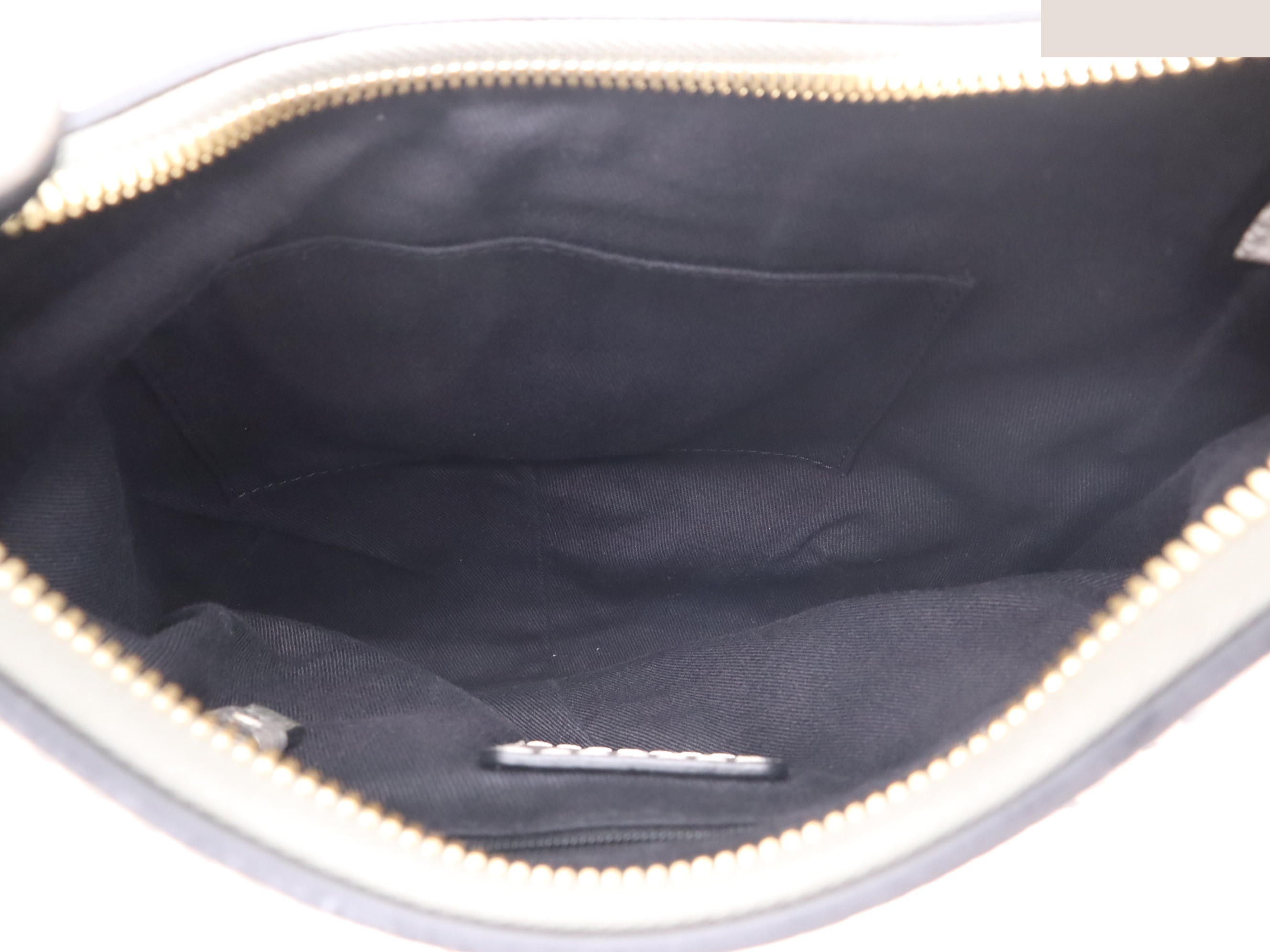 Leather New Road Line Hobo Bag, Silver, Gold Hardware — view 7
