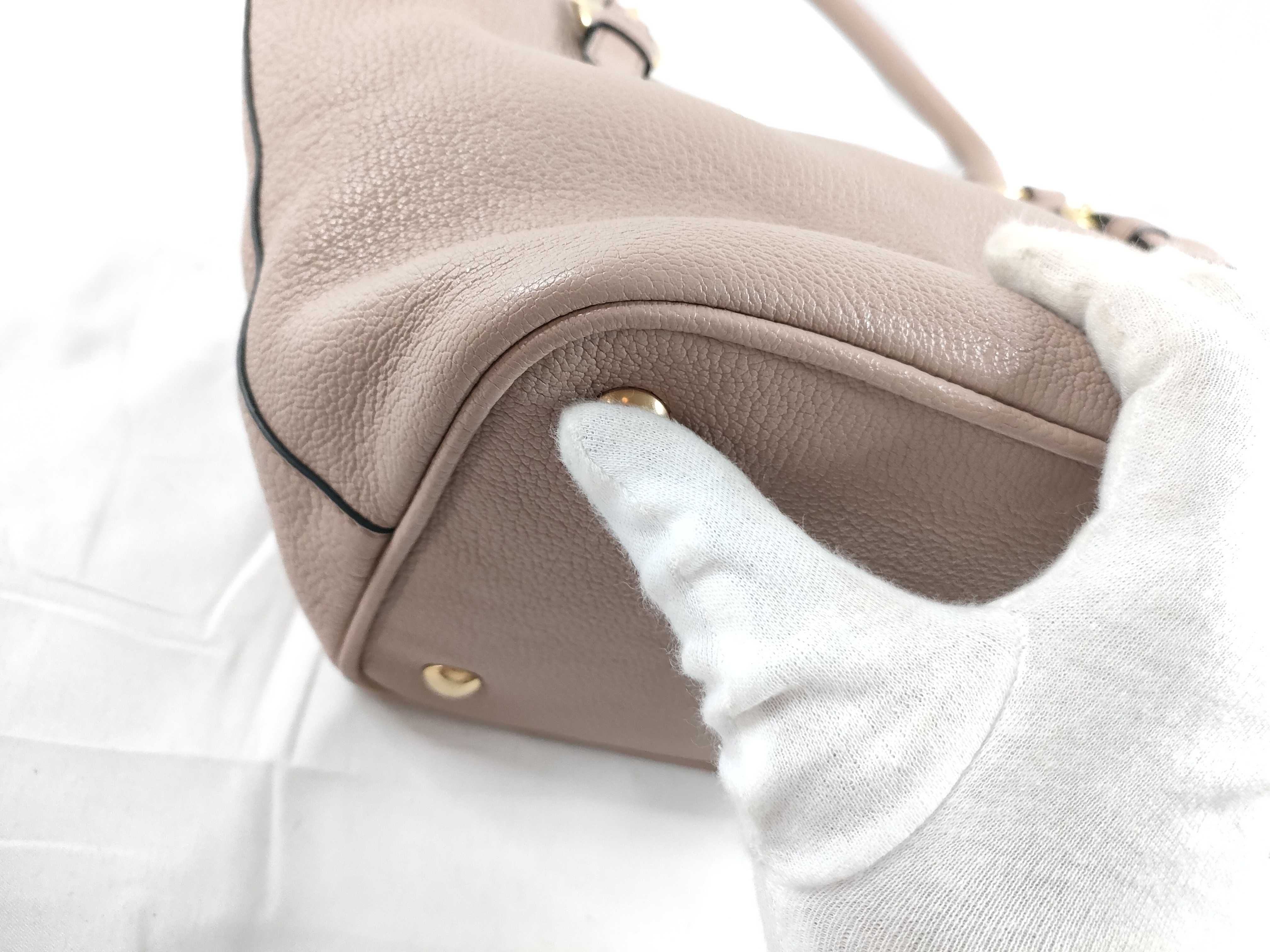 Leather 2-Way Handbag Pink Handbag — view 3