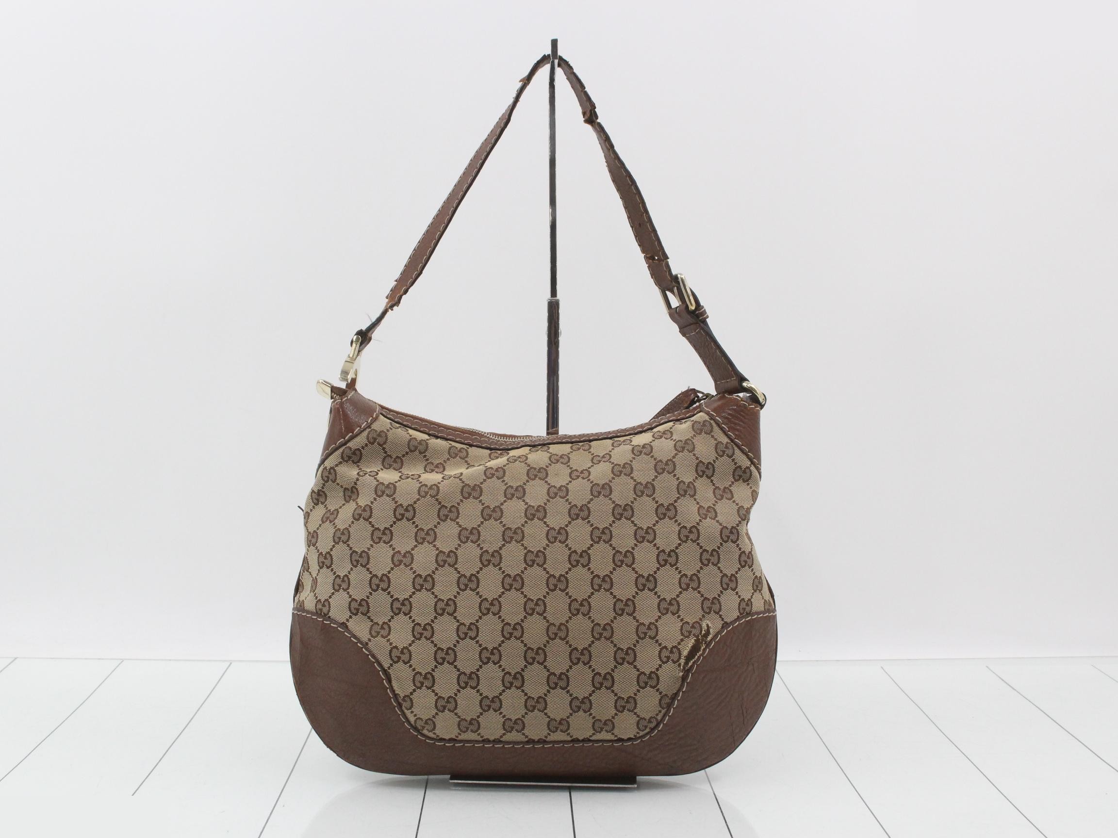 GG Canvas Shoulder Bag, Beige, 211810 — view 2