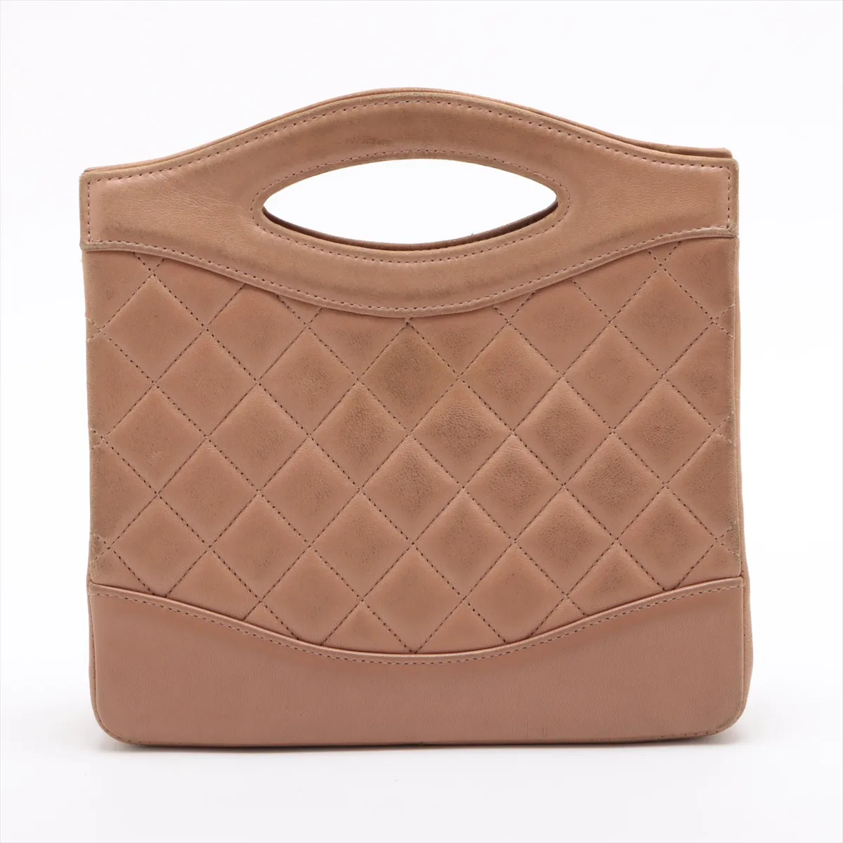 Matelasse Lambskin 2WAY Handbag Brown Gold Hardware 1218262 No. 1 — view 2