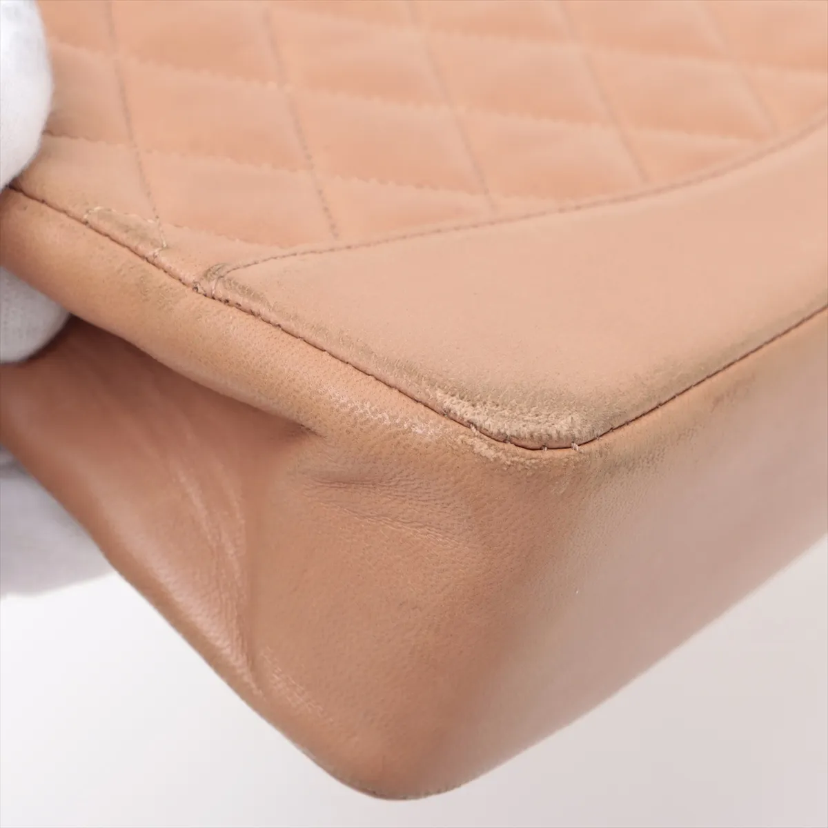 Matelasse Lambskin 2WAY Handbag Brown Gold Hardware 1218262 No. 1 — view 11