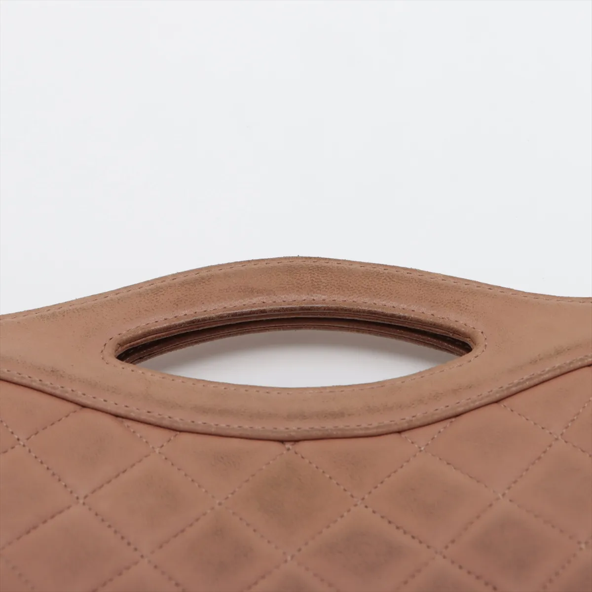 Matelasse Lambskin 2WAY Handbag Brown Gold Hardware 1218262 No. 1 — view 6