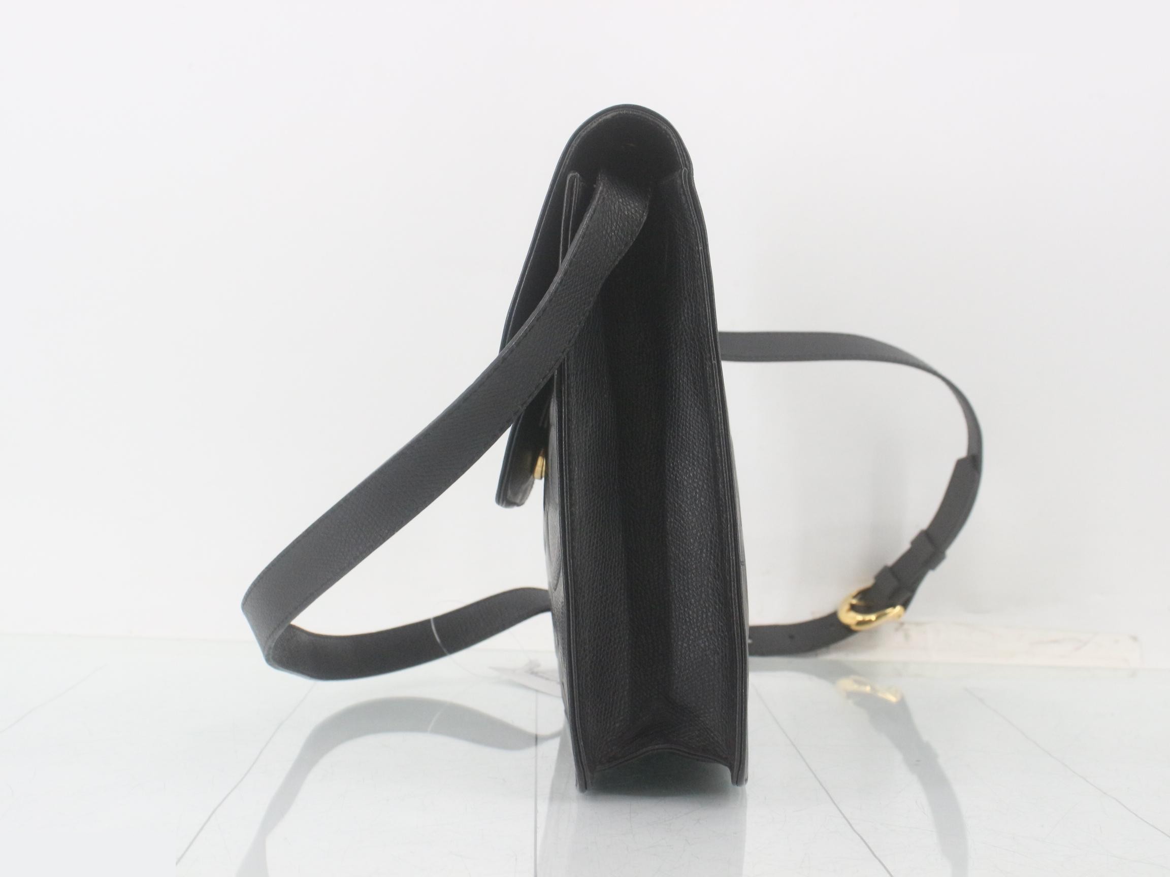 Shoulder Bag, Black Leather — view 3