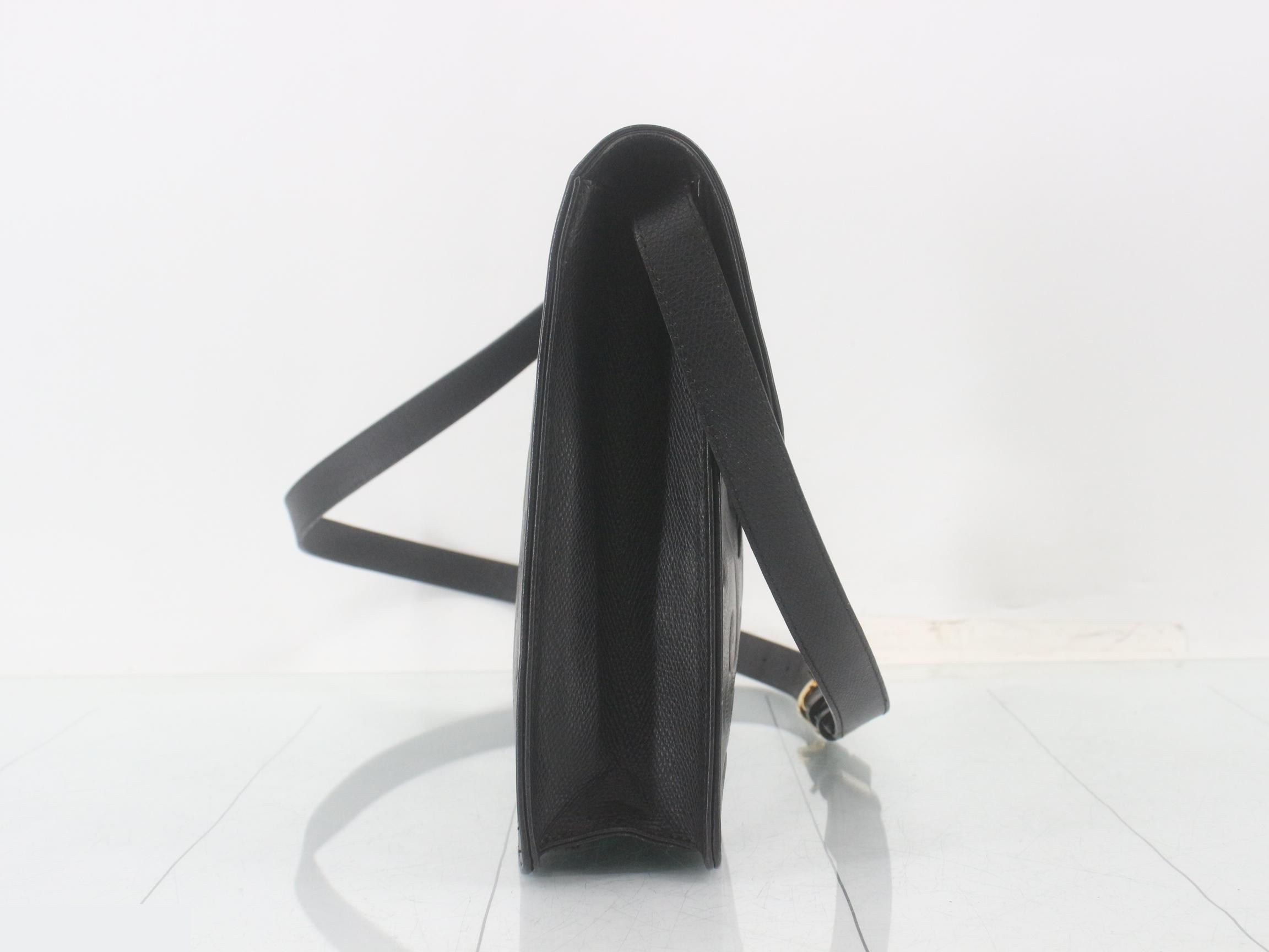 Shoulder Bag, Black Leather — view 4