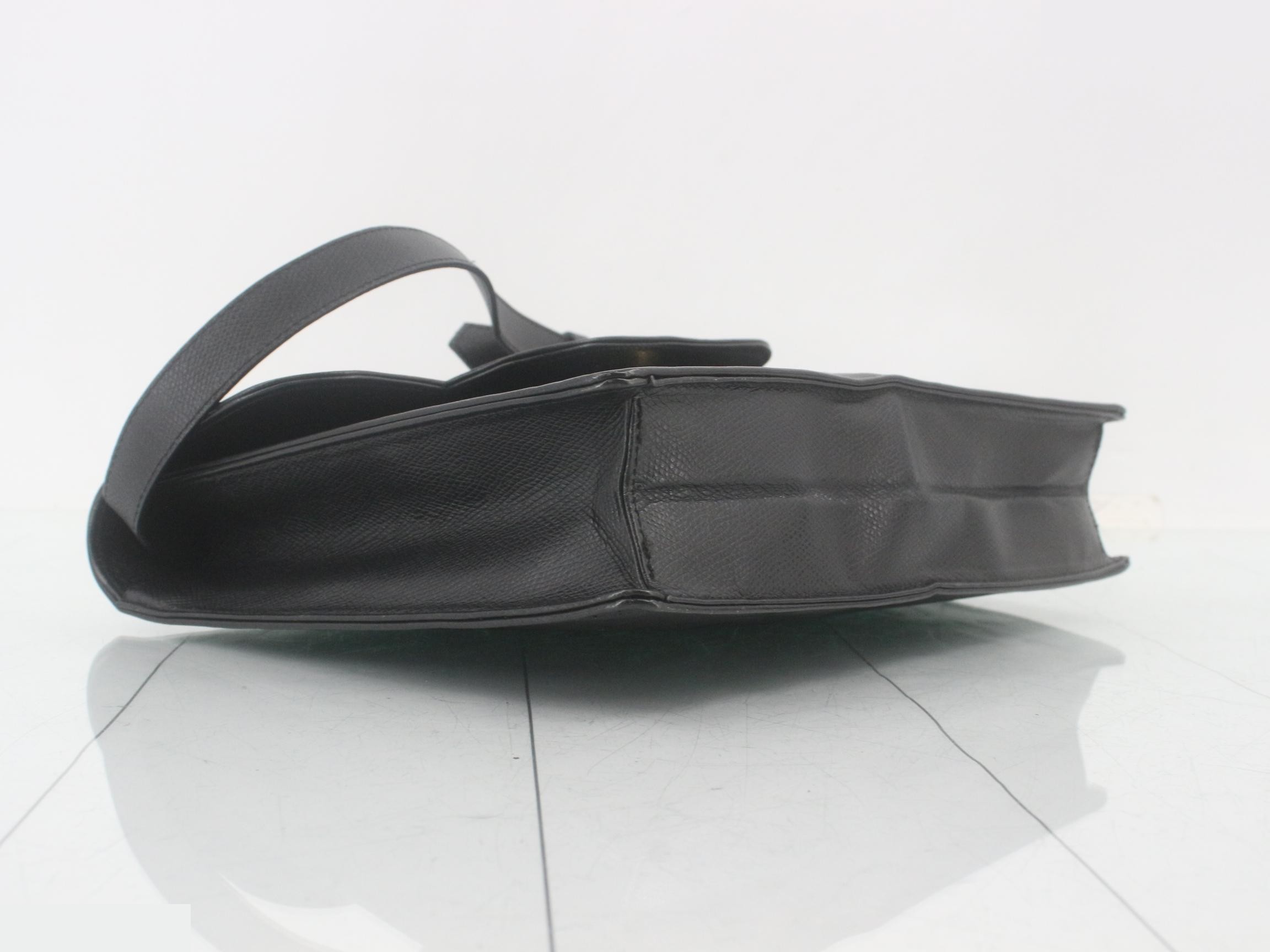 Shoulder Bag, Black Leather — view 5