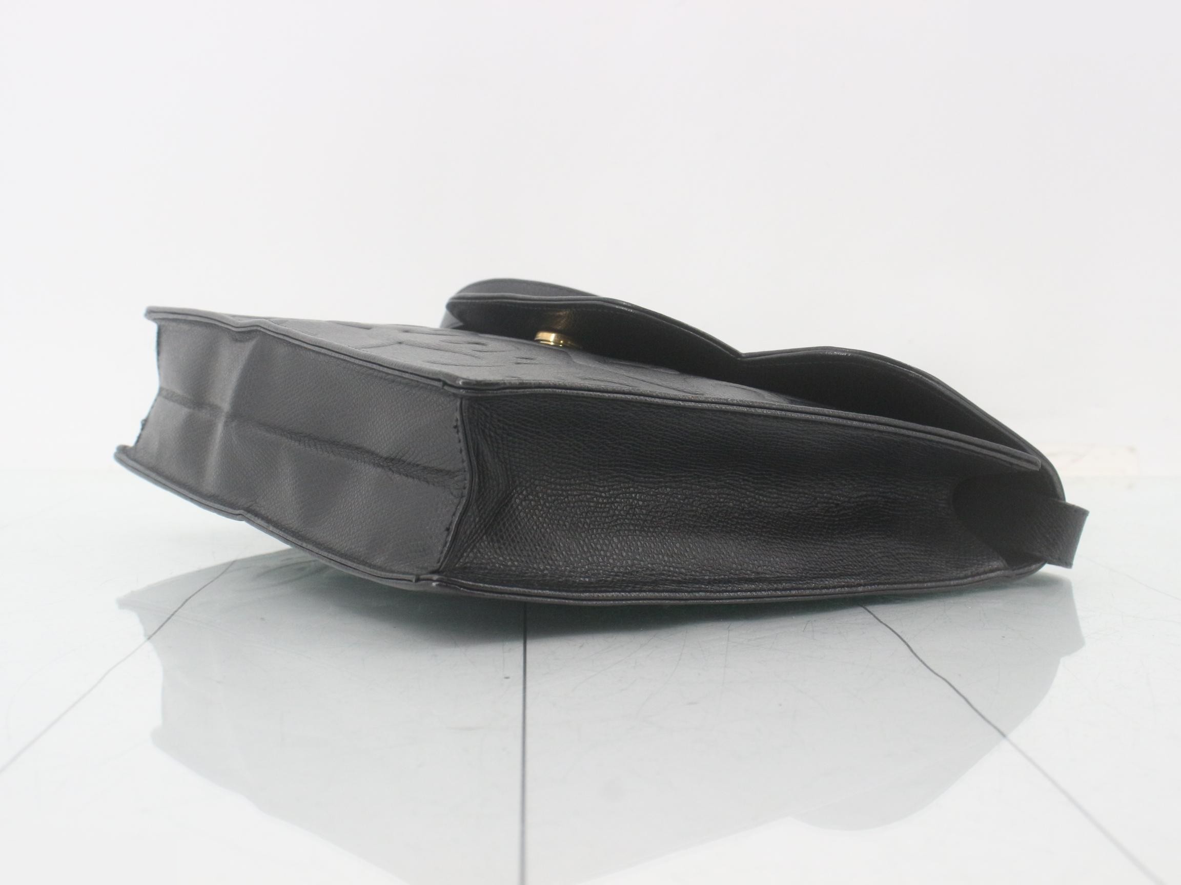 Shoulder Bag, Black Leather — view 6