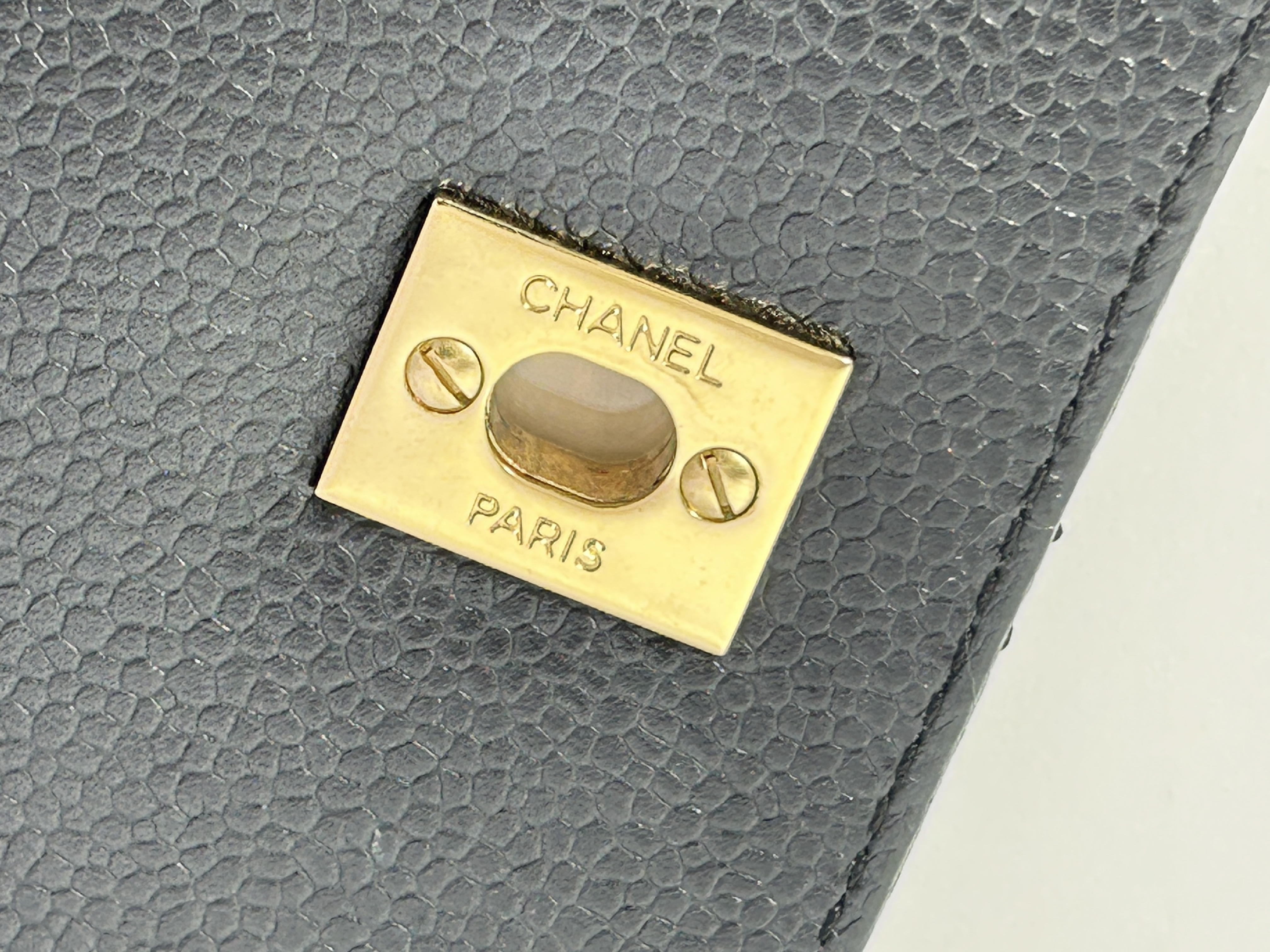 Matelassé Caviar Skin Handbag with Gold Hardware, Original Seal Included. — view 11