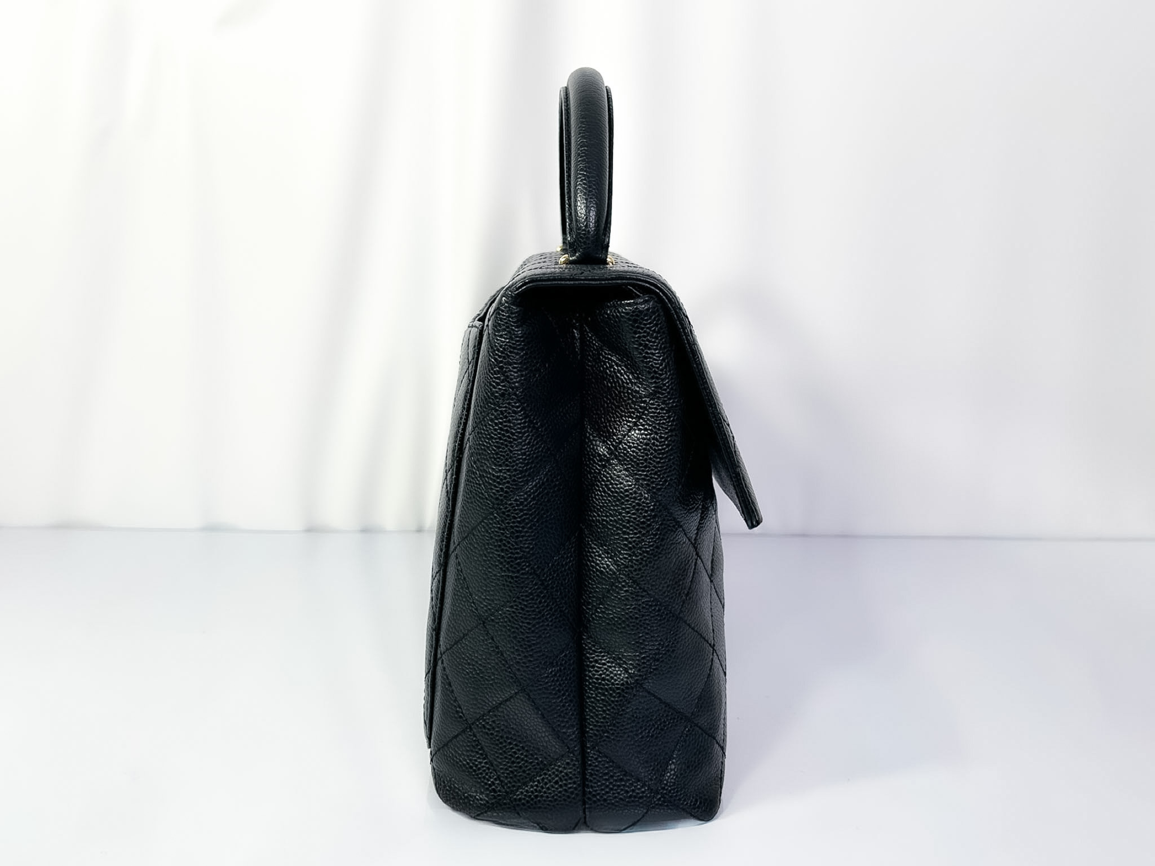 Matelassé Caviar Skin Handbag with Gold Hardware, Original Seal Included. — view 4