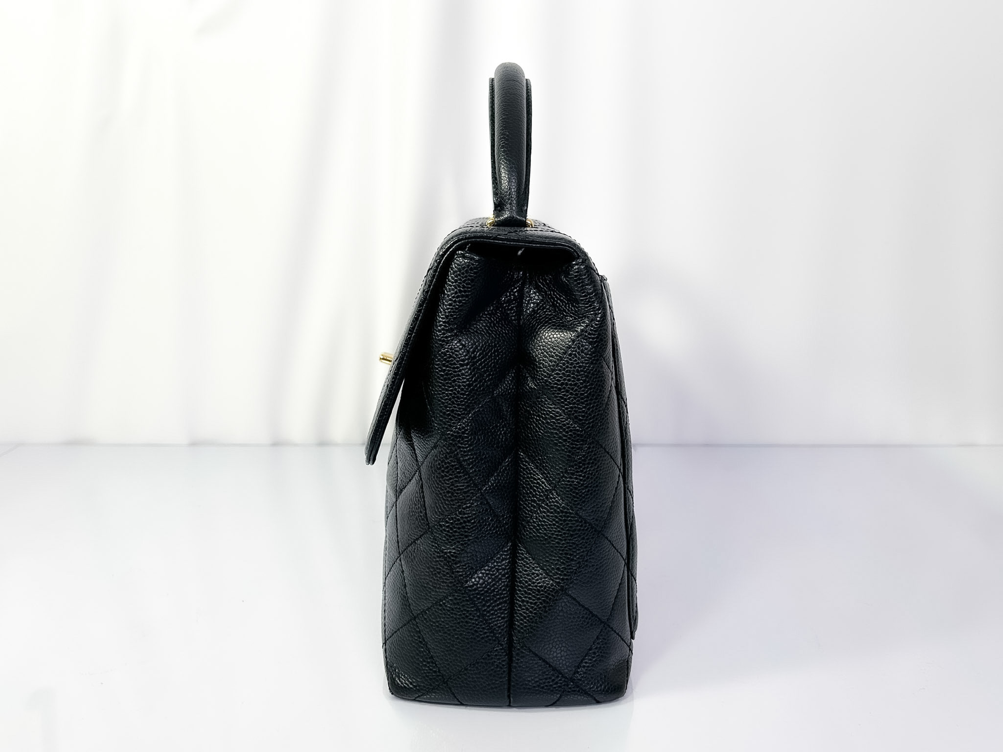 Matelassé Caviar Skin Handbag with Gold Hardware, Original Seal Included. — view 5