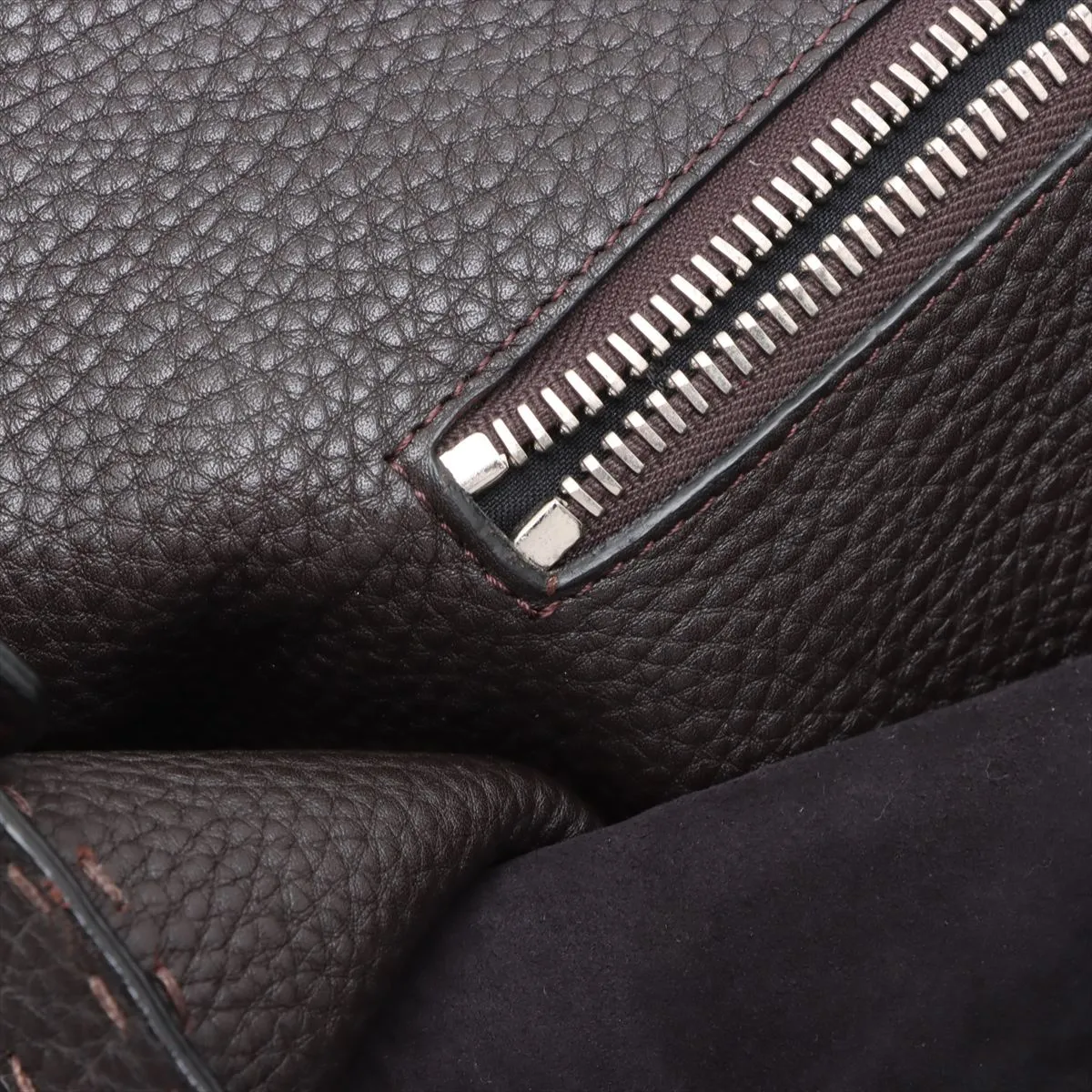 Selleria Peekaboo Leather 2WAY Handbag Brown 7VA388 — view 14