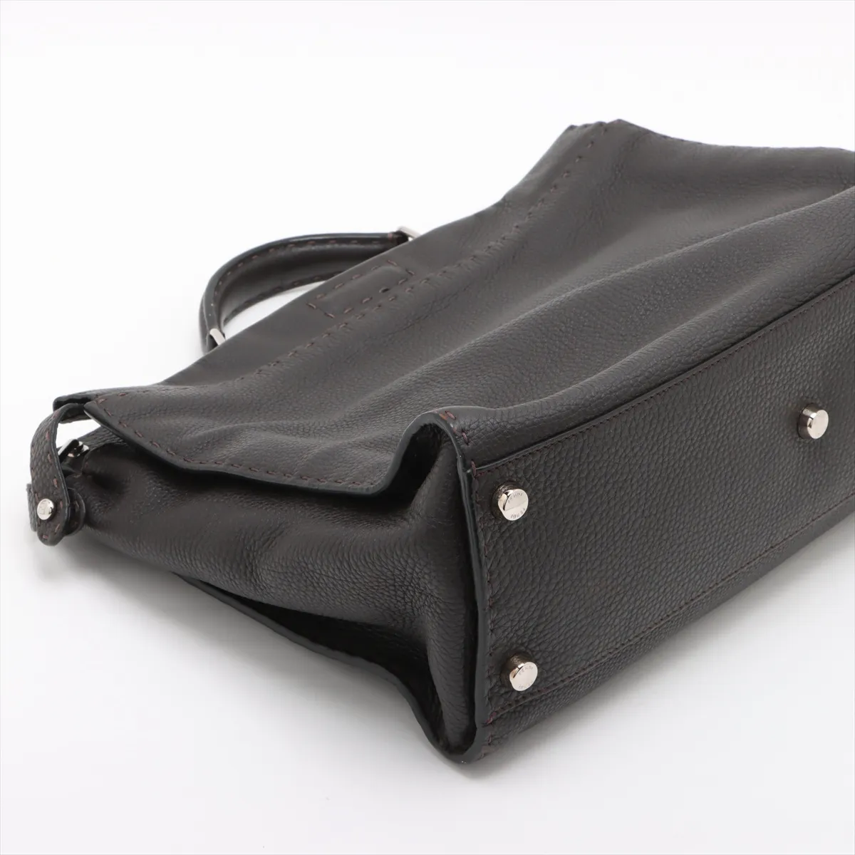 Selleria Peekaboo Leather 2WAY Handbag Brown 7VA388 — view 4