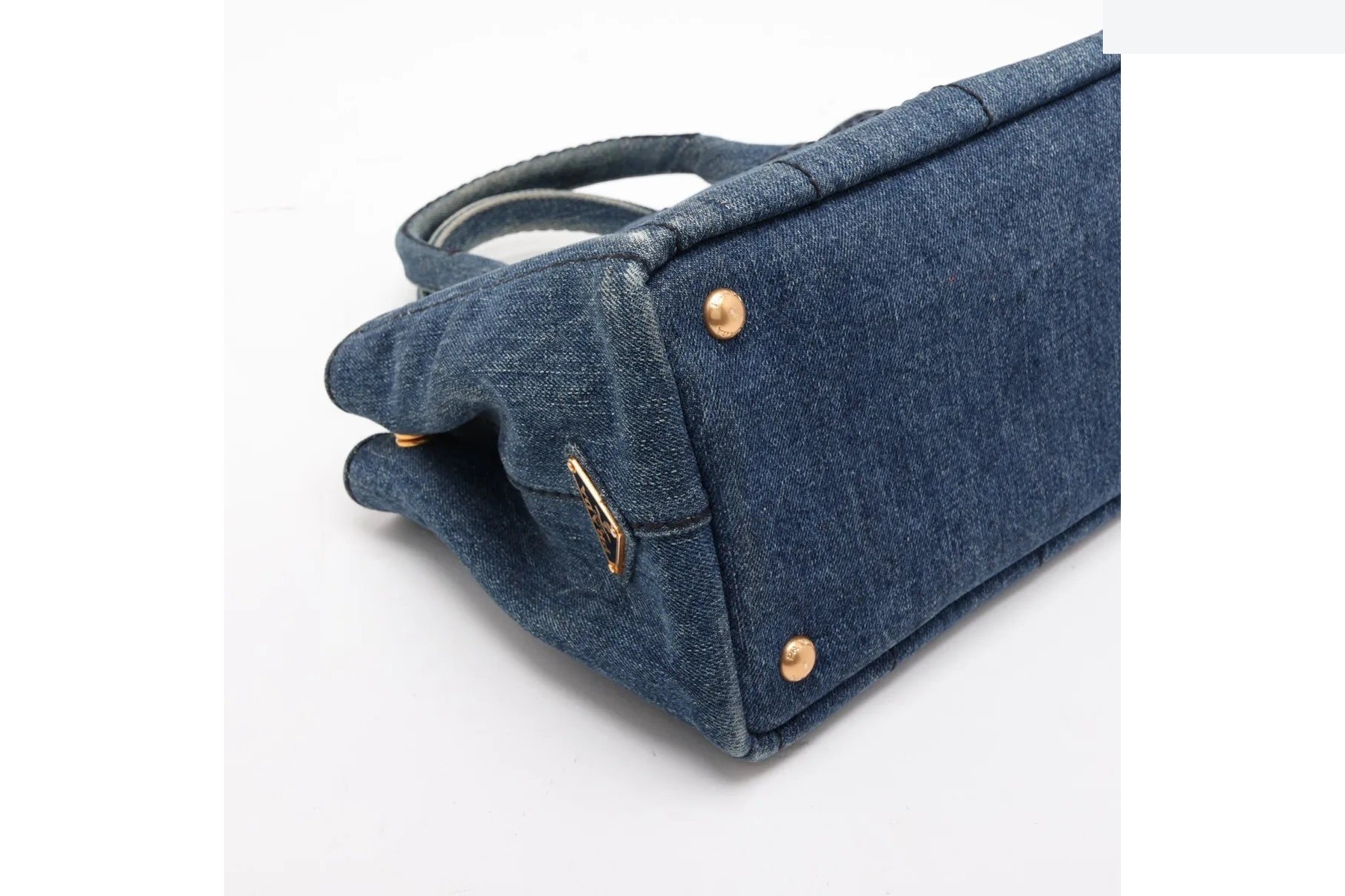 Canapa Denim Blue Triangle Logo 2-Way Shoulder Bag — view 3