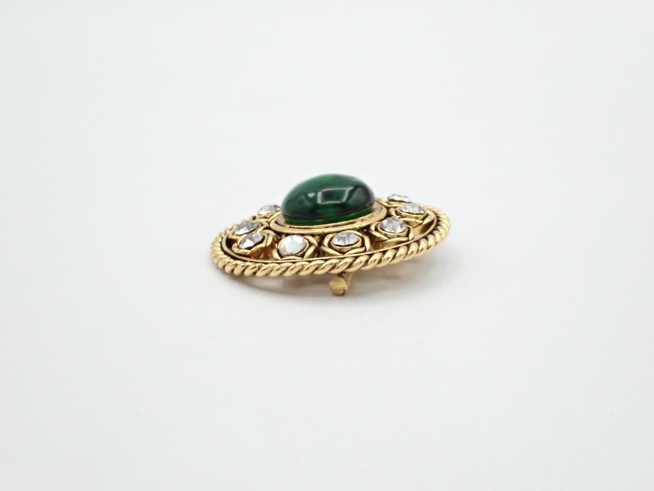 Gripoix Rhinestone Brooch (Size 23) — view 3