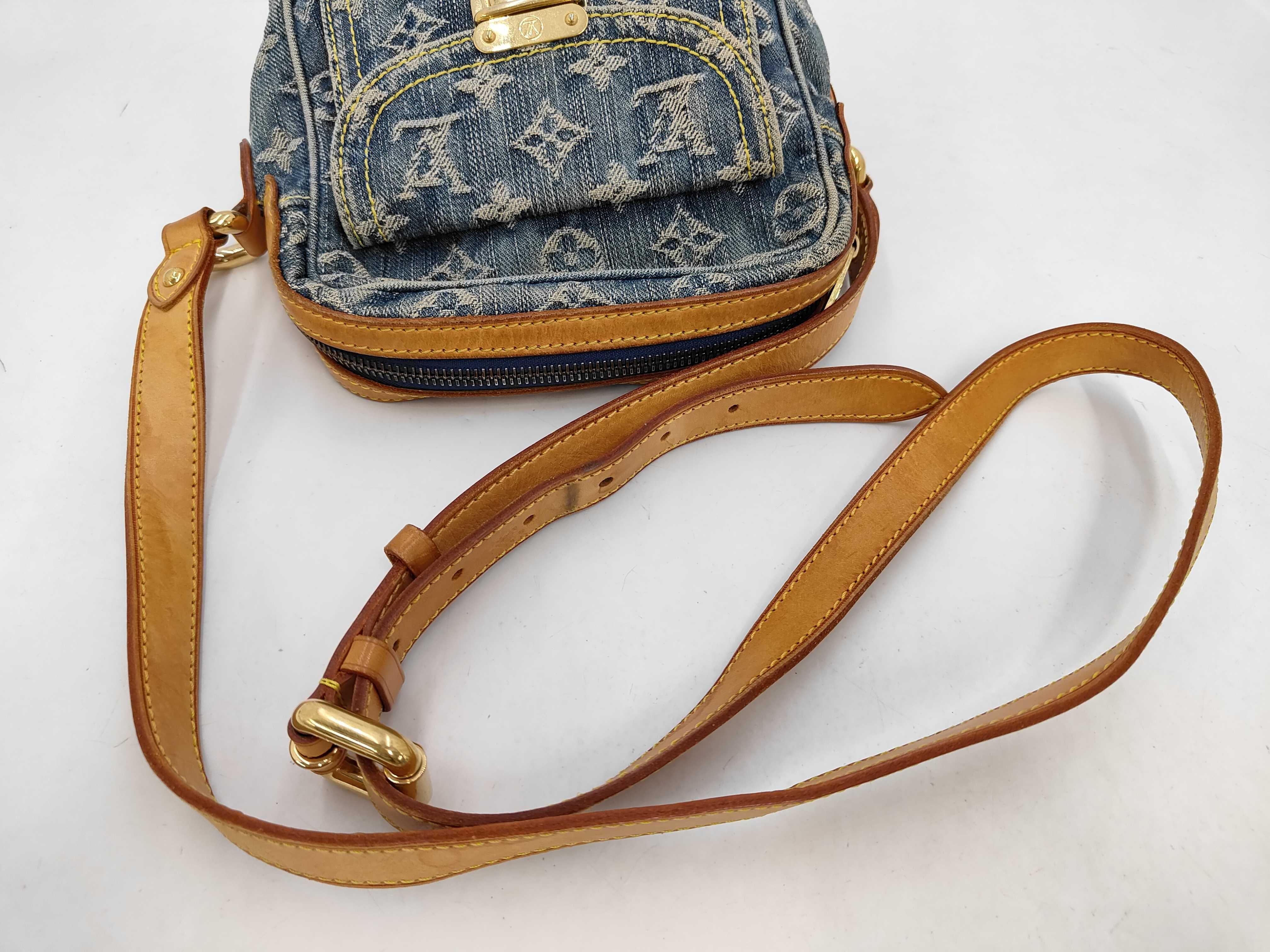 Monogram Denim Shoulder Bag — view 6