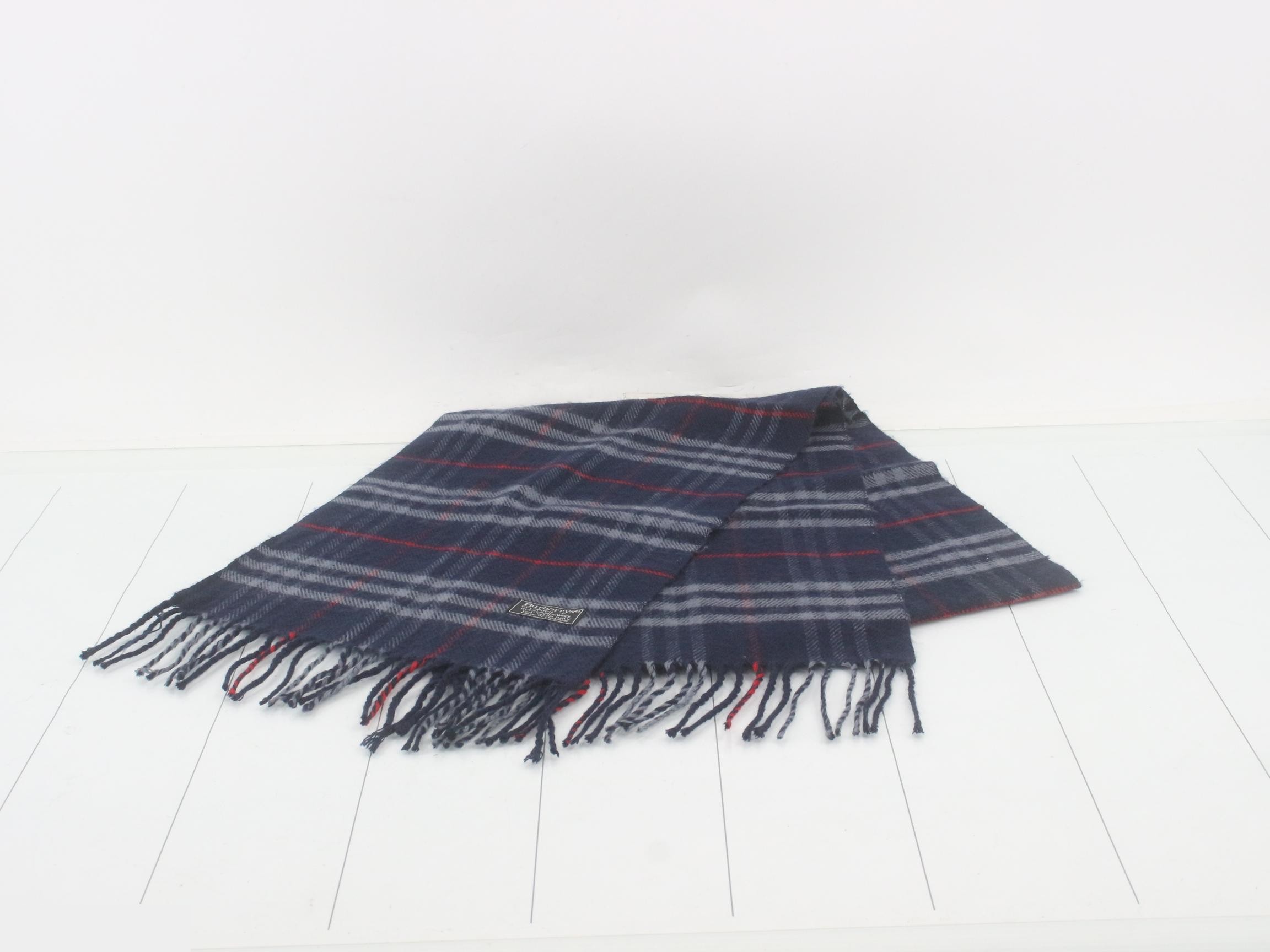 Nova Check Scarf, Navy — view 2