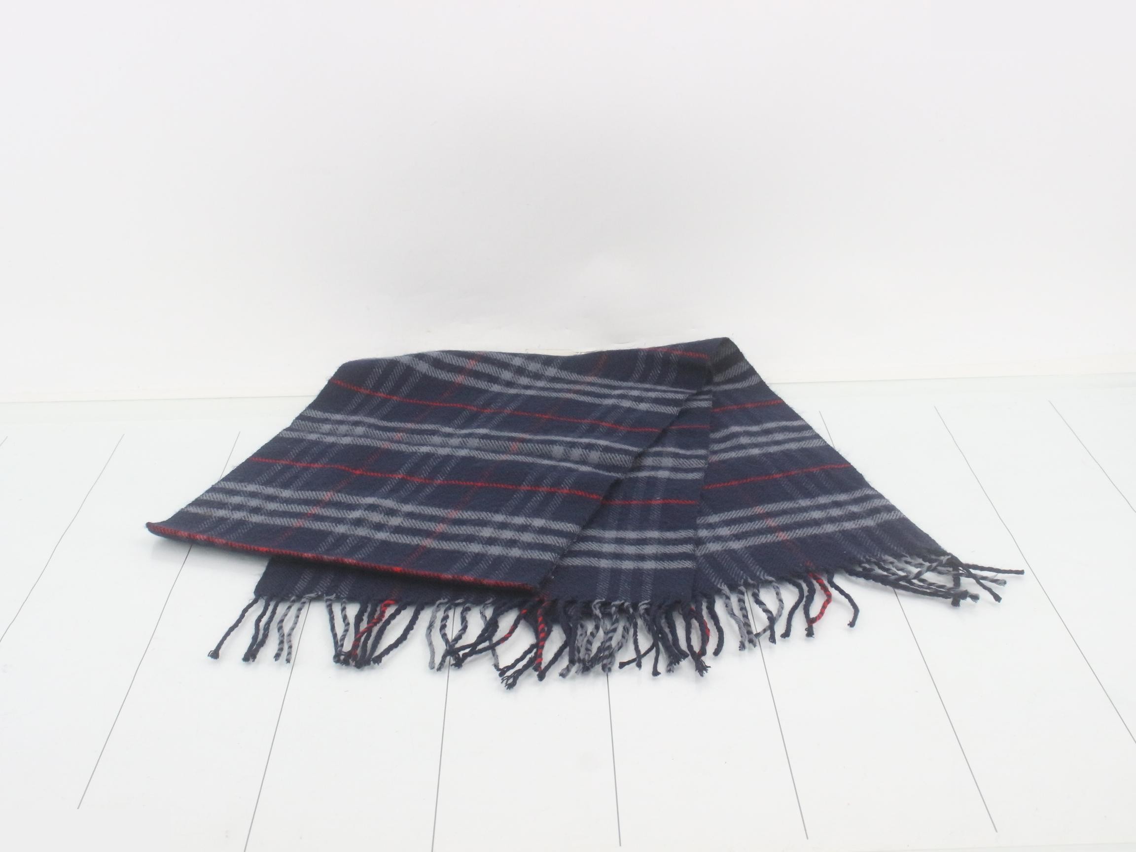 Nova Check Scarf, Navy — view 3