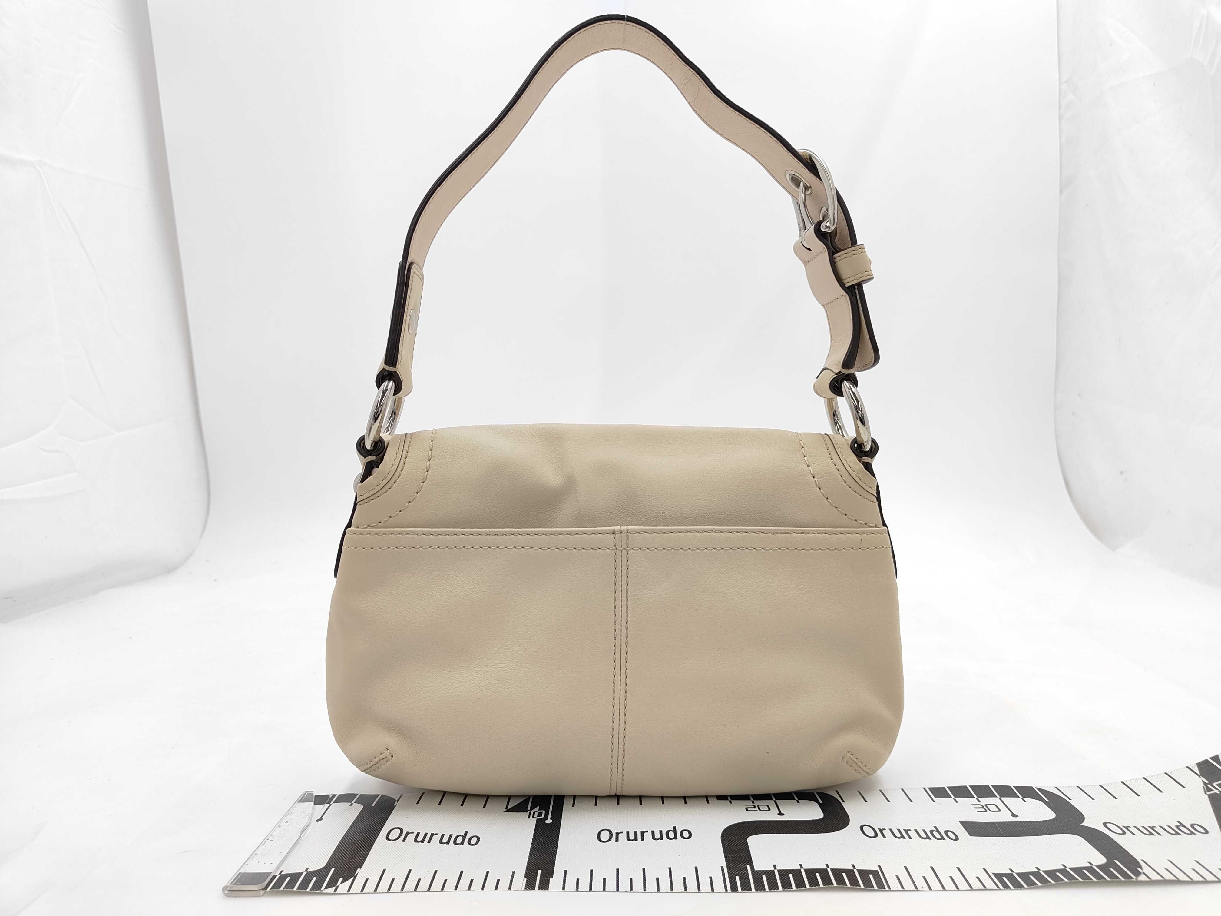 One-Shoulder Leather Ivory F13728 Shoulder Bag — view 2